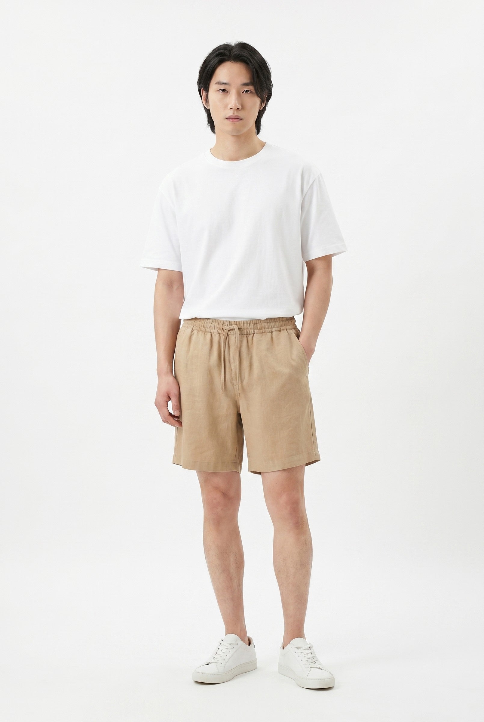 Men's Linen Drawstring Shorts | Blackstone London