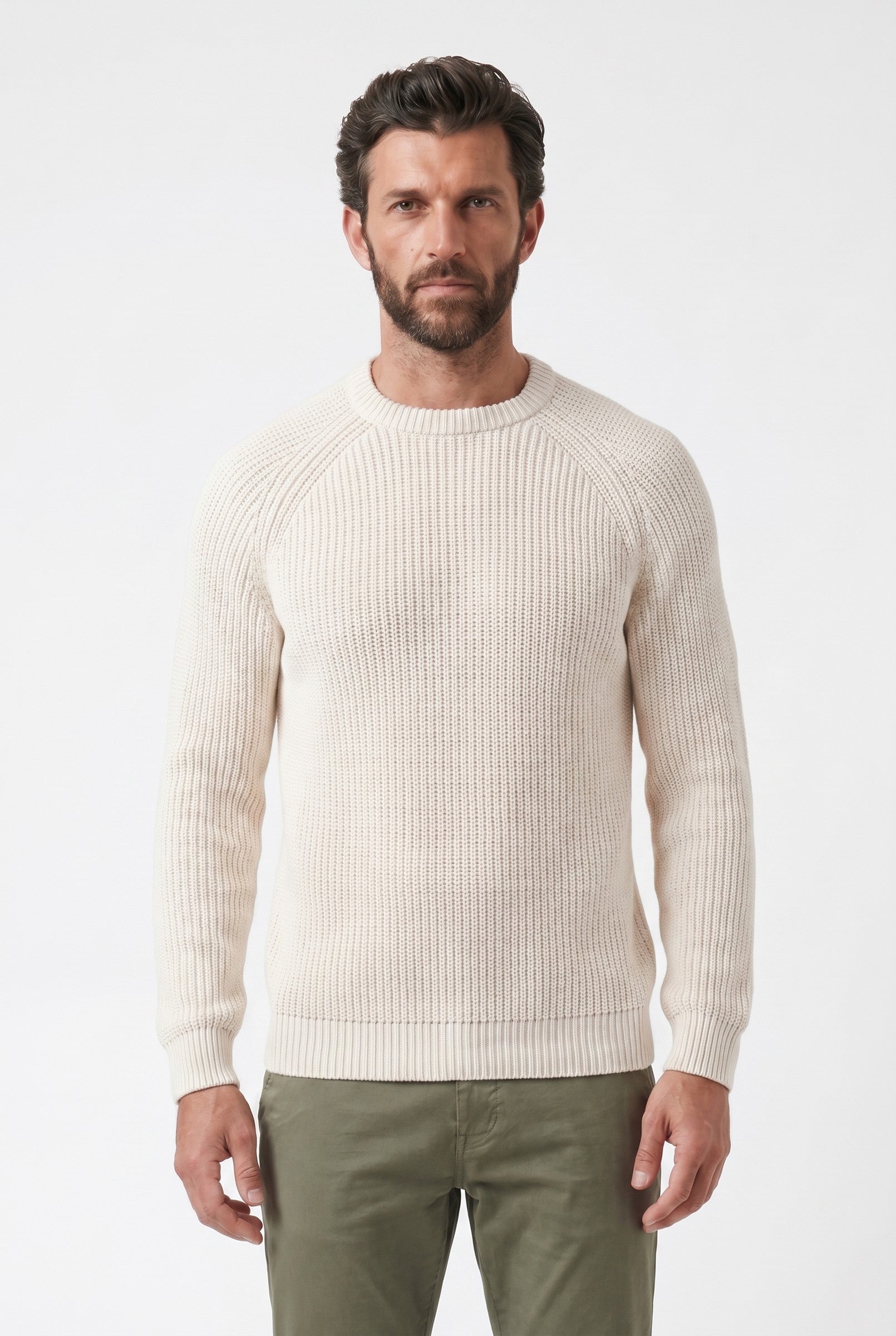 Men's 100% Cotton Fisherman Knit Jumper | Blackstone London