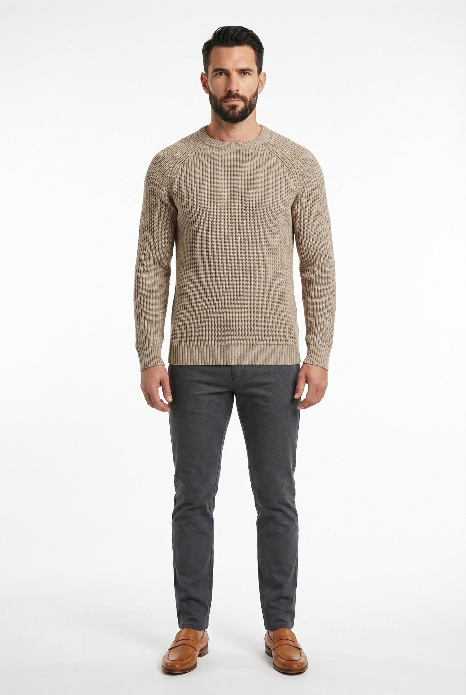 Men's 100% Cotton Fisherman Knit Jumper | Blackstone London