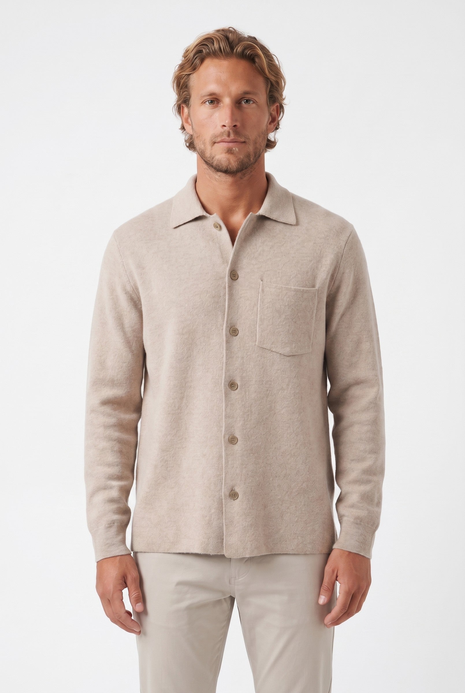 Men's Long Sleeve Knit Polo Shirt | Blackstone London