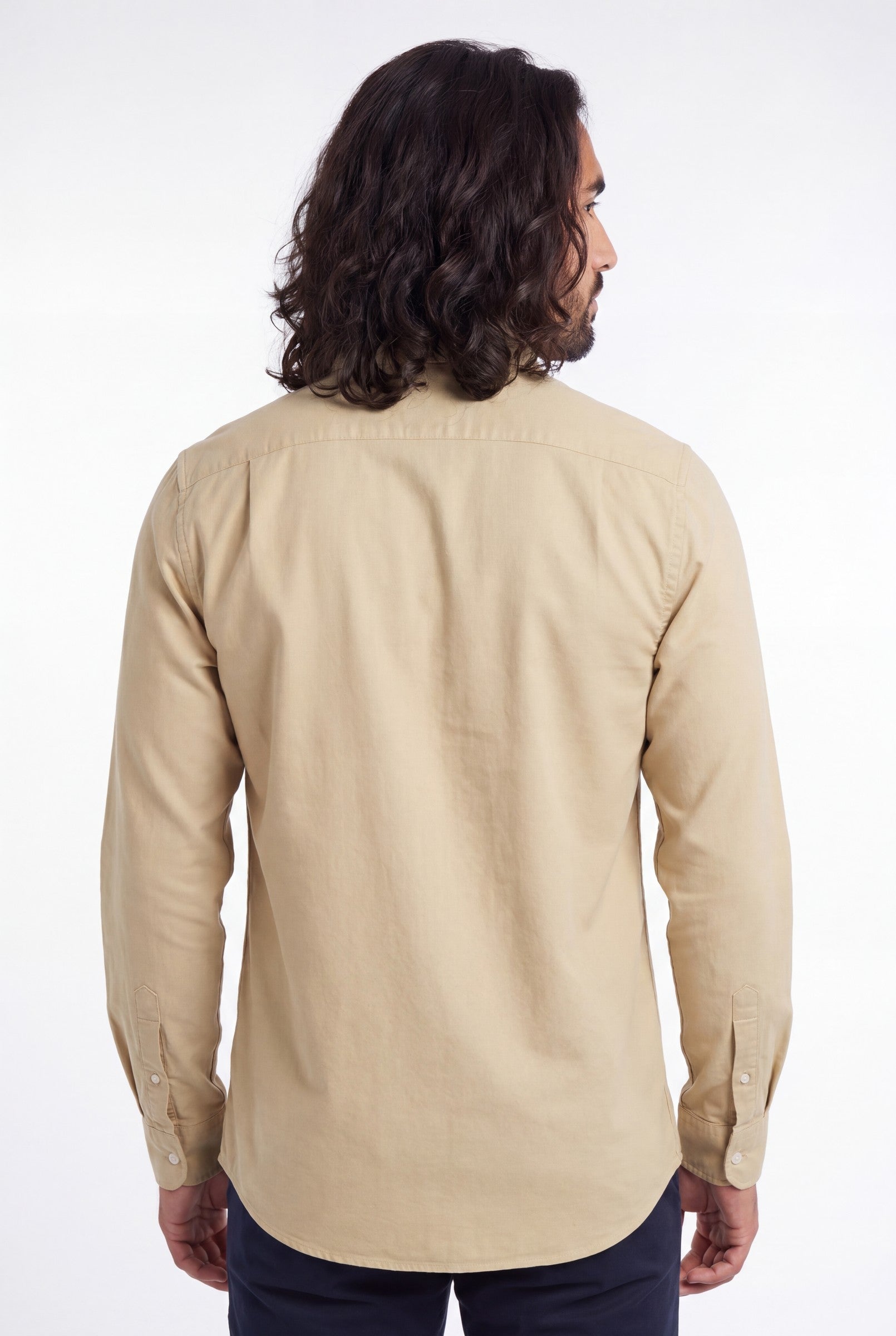 Men's Cotton Twill Long Sleeve Button Down Shirt | Blackstone London