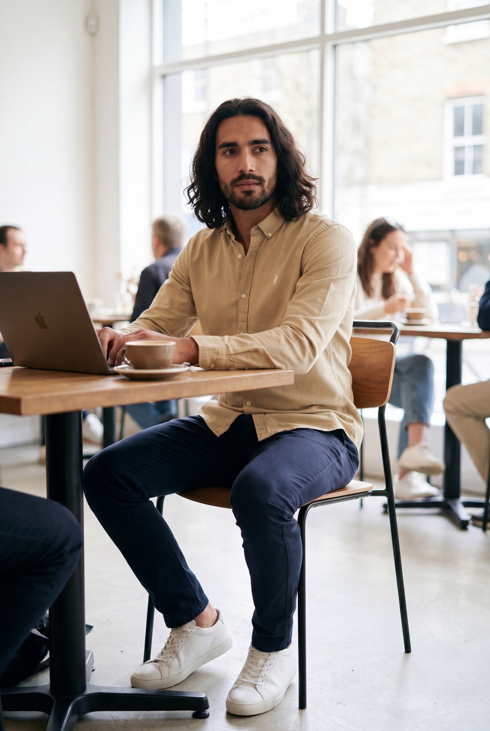 Men's Cotton Twill Long Sleeve Button Down Shirt | Blackstone London
