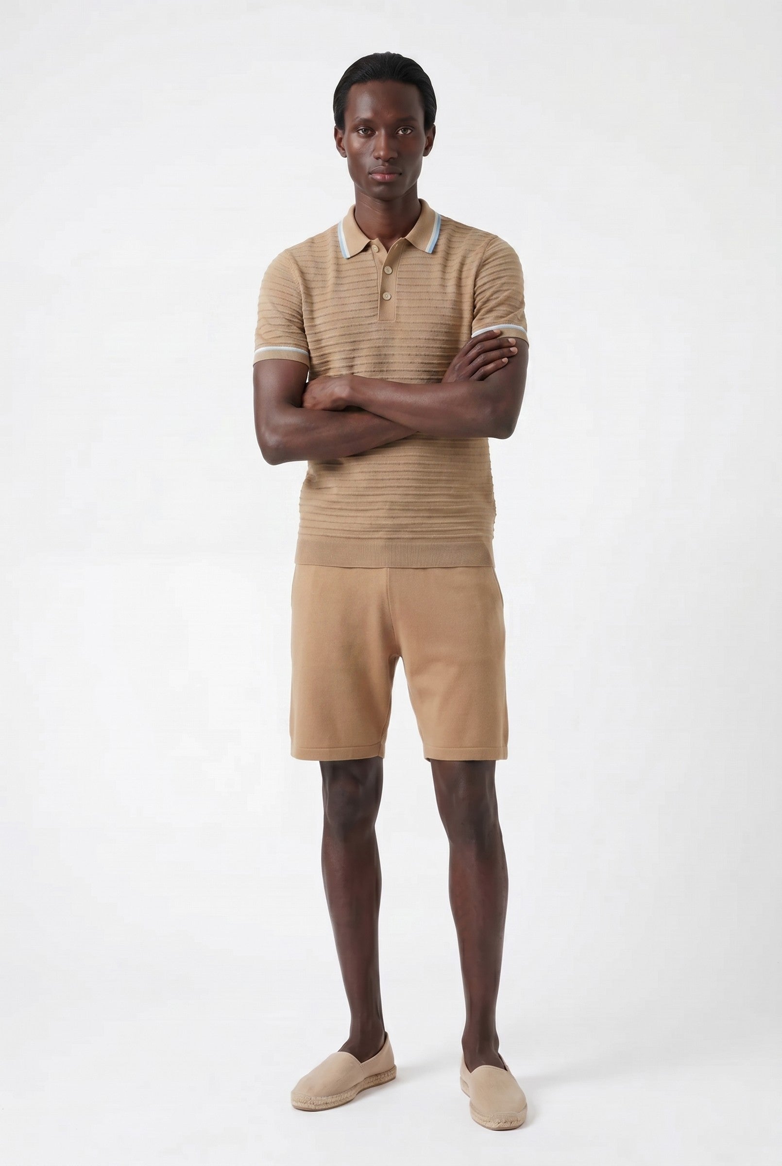 Men's Riviera Knit Rib Polo | Blackstone London
