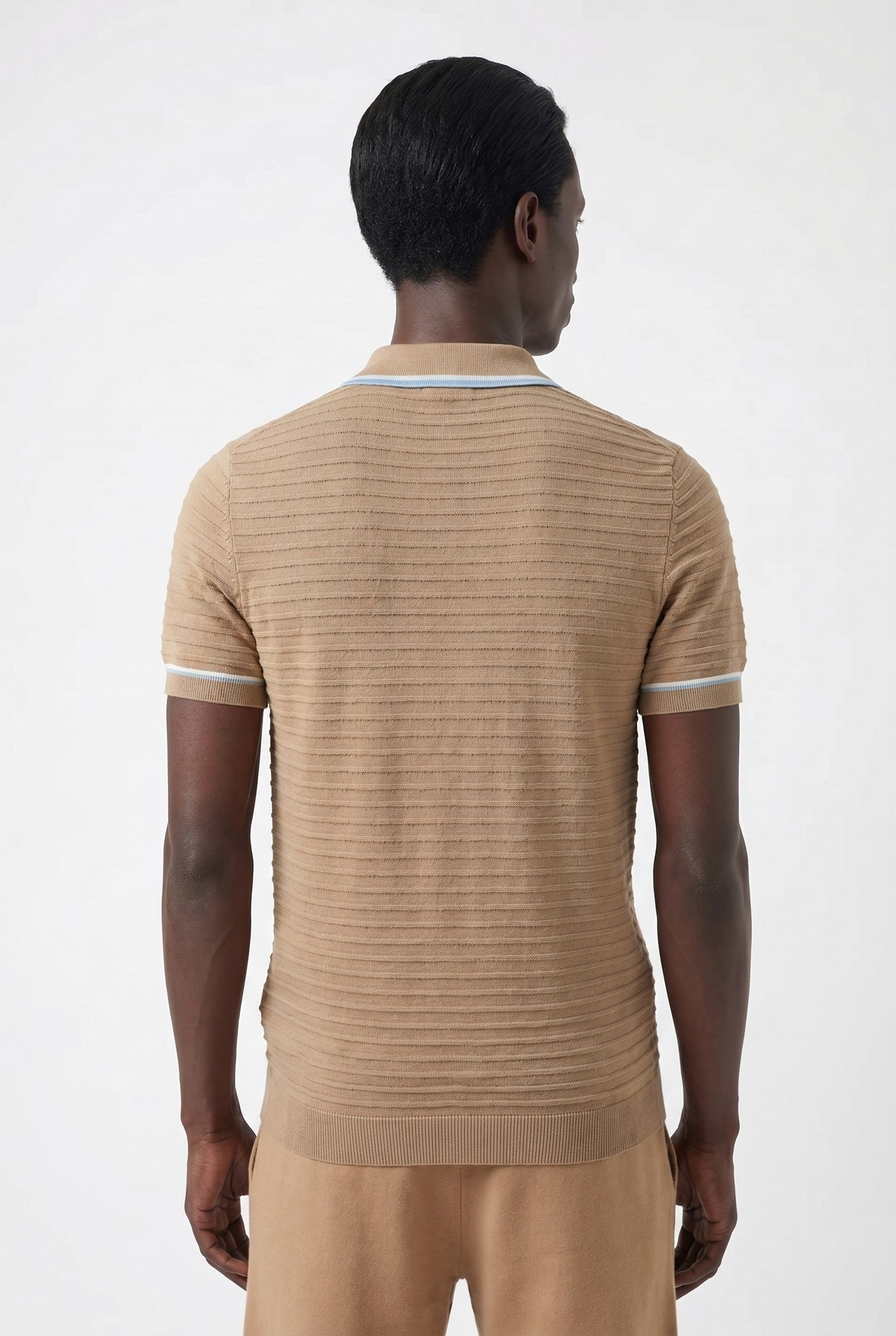 Men's Riviera Knit Rib Polo | Blackstone London