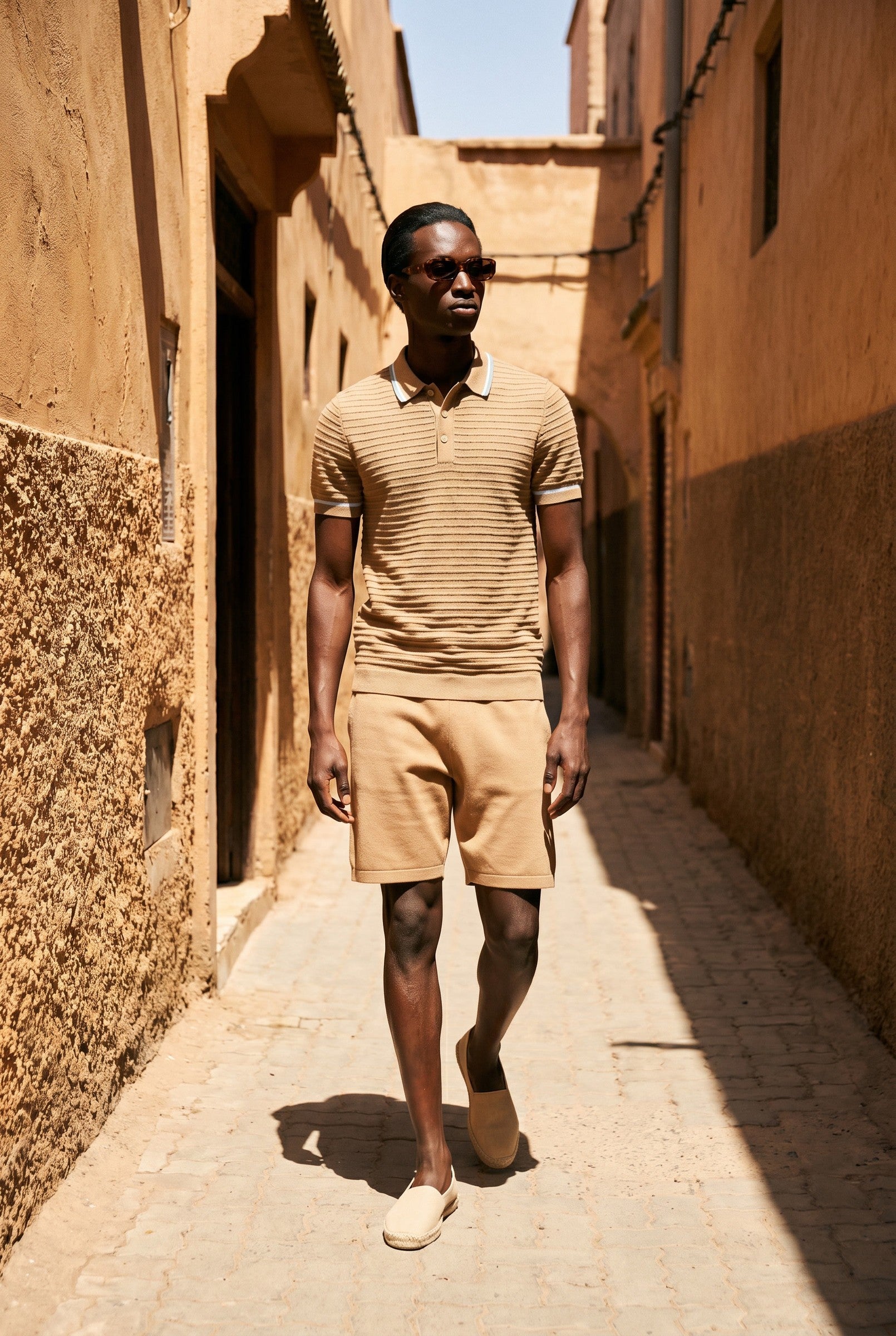 Men's Riviera Knit Rib Polo | Blackstone London