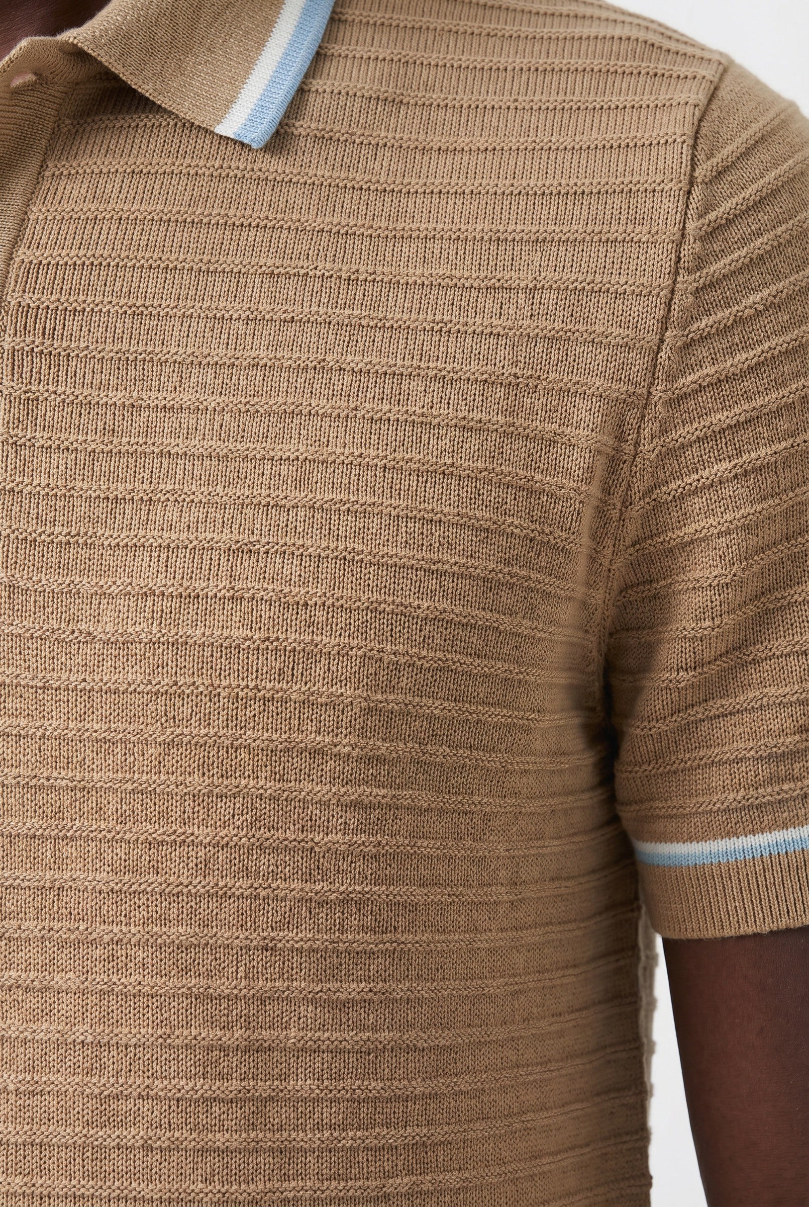 Men's Riviera Knit Rib Polo | Blackstone London