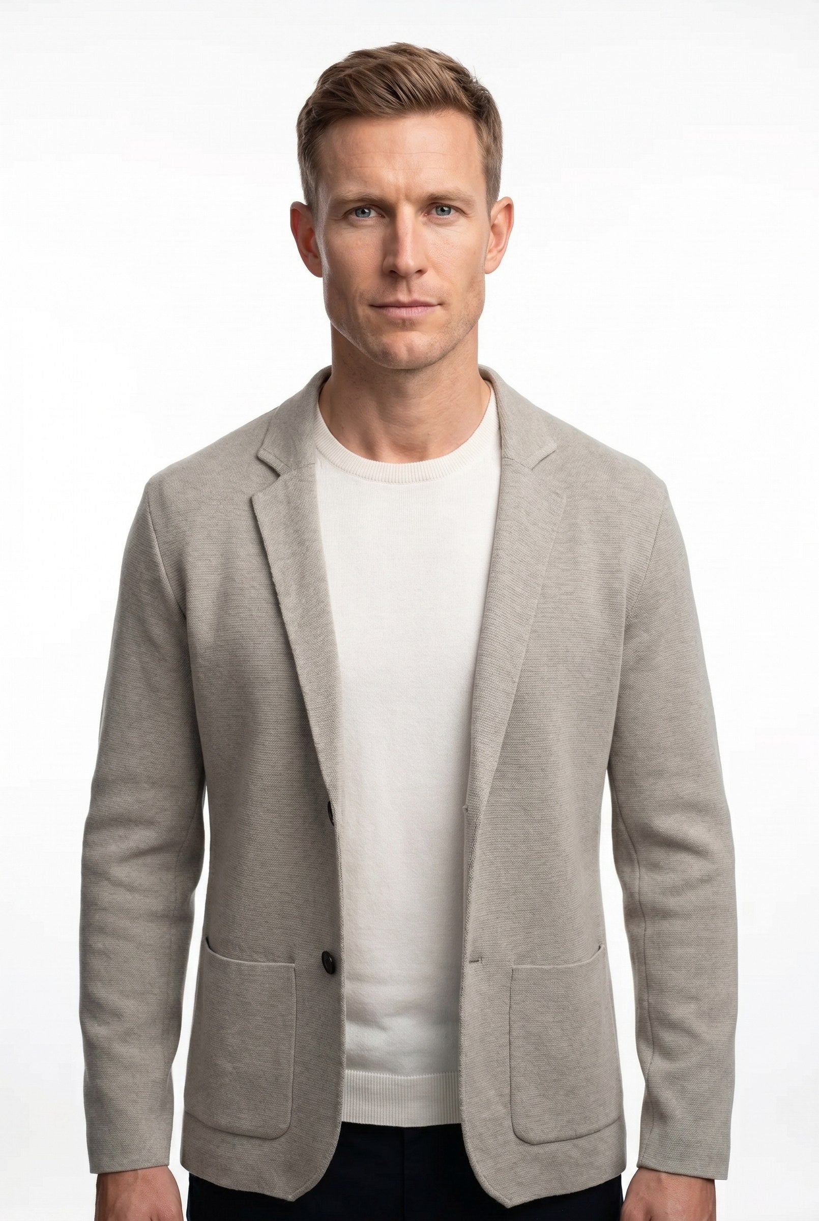 Men's Knitted Deconstructed Blazer | Blackstone London