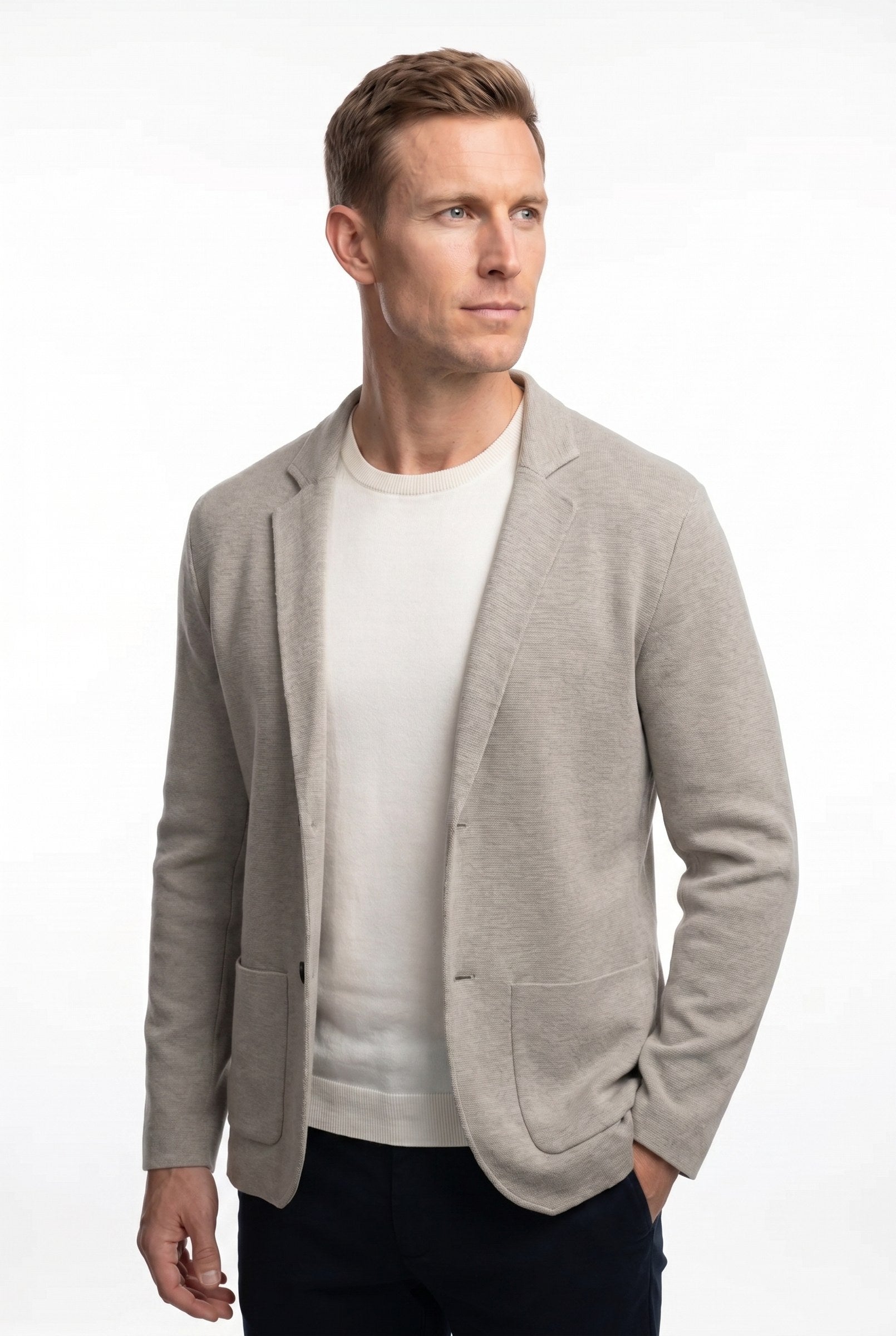 Men's Knitted Deconstructed Blazer | Blackstone London