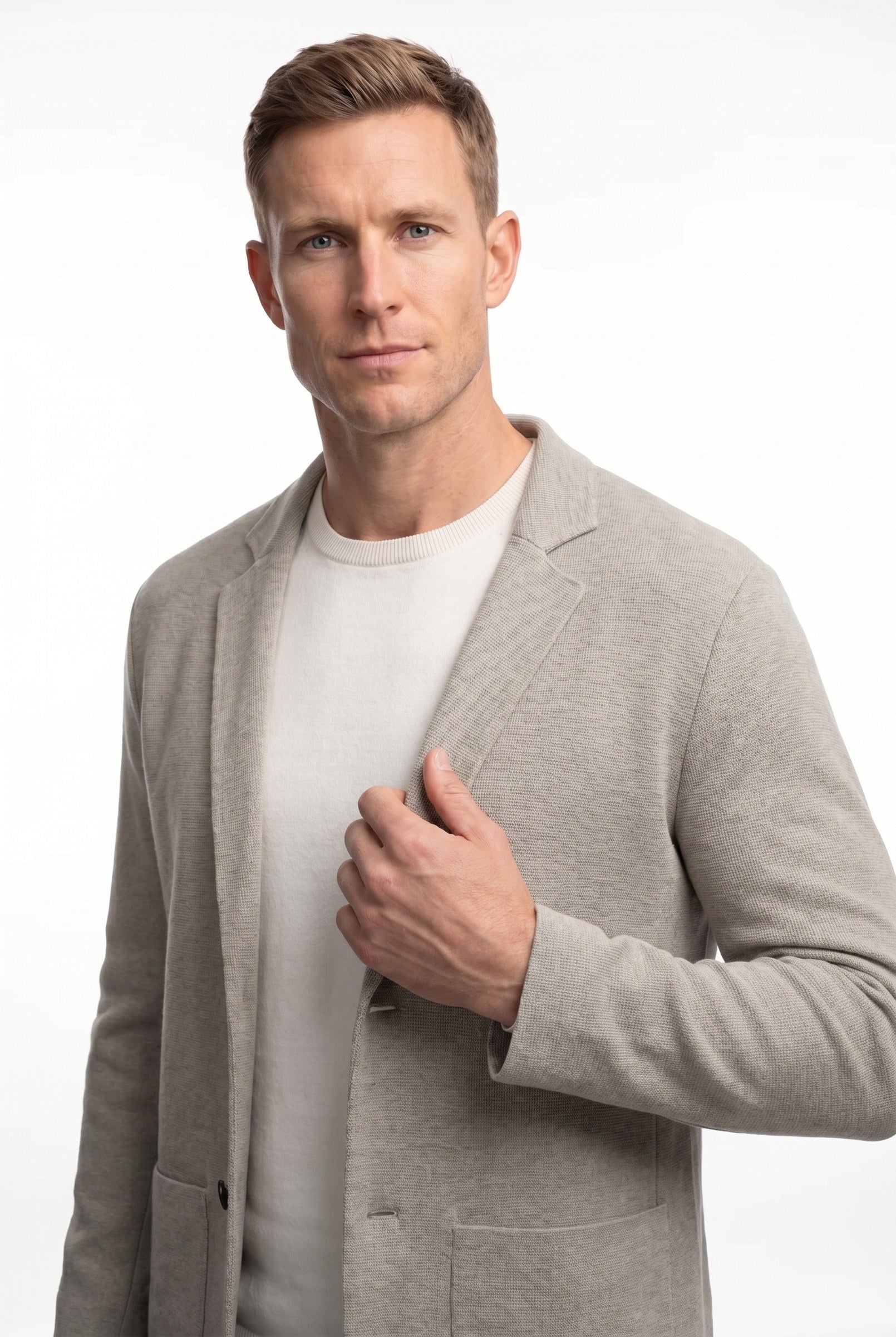 Men's Knitted Deconstructed Blazer | Blackstone London