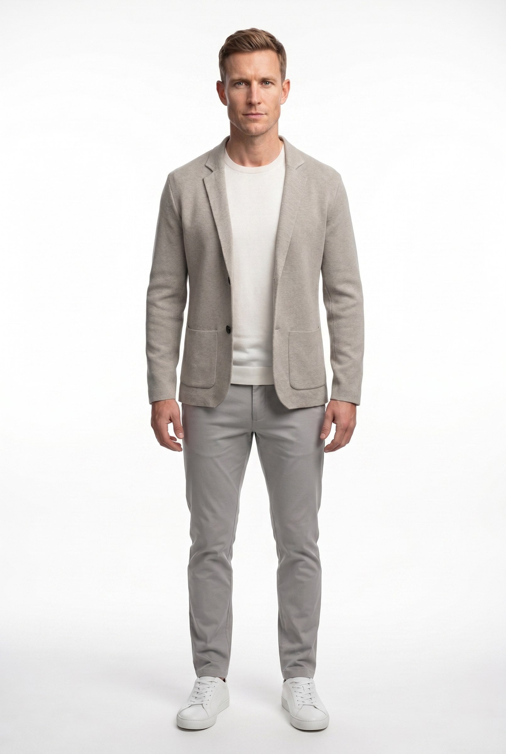 Men's Knitted Deconstructed Blazer | Blackstone London