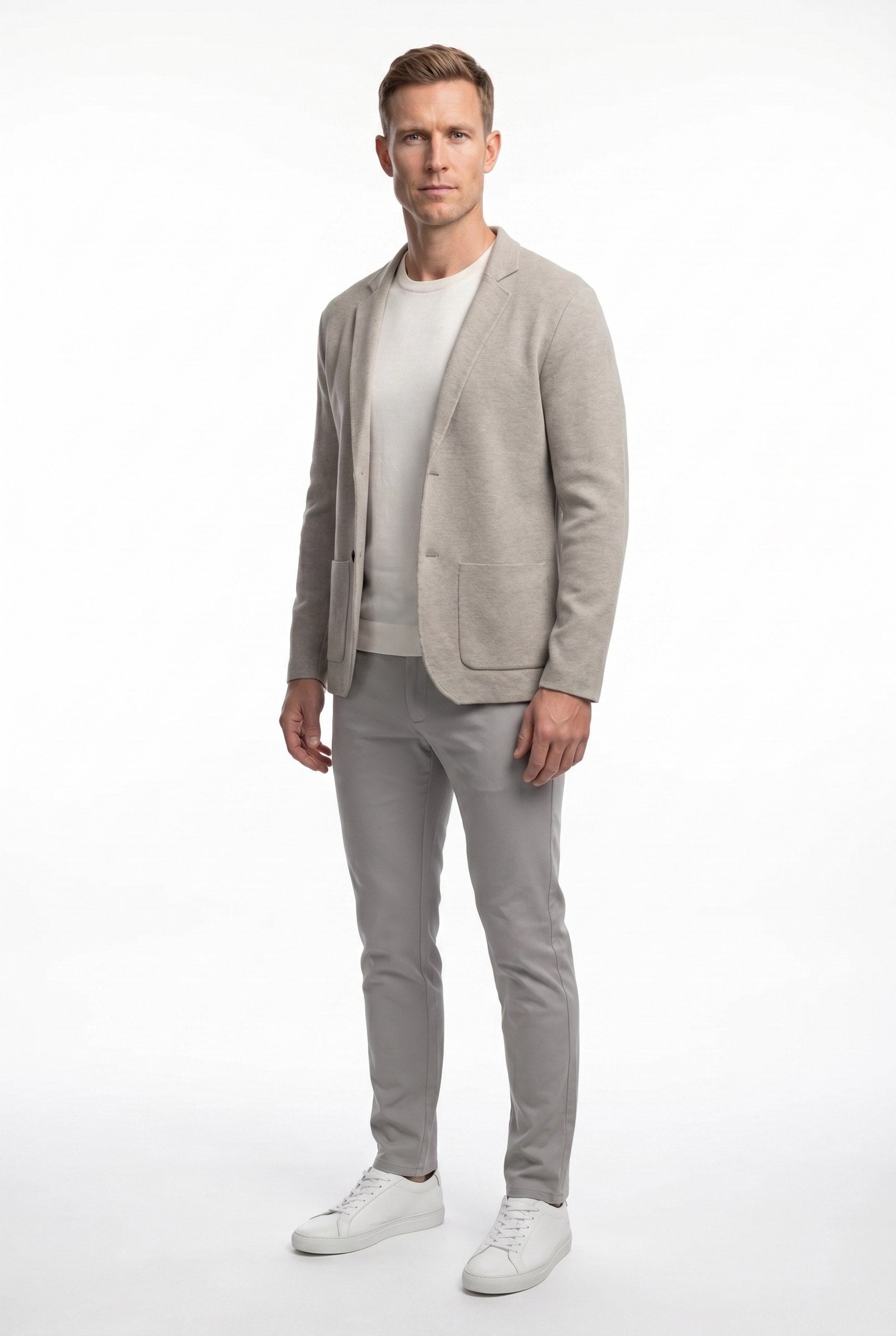 Men's Knitted Deconstructed Blazer | Blackstone London