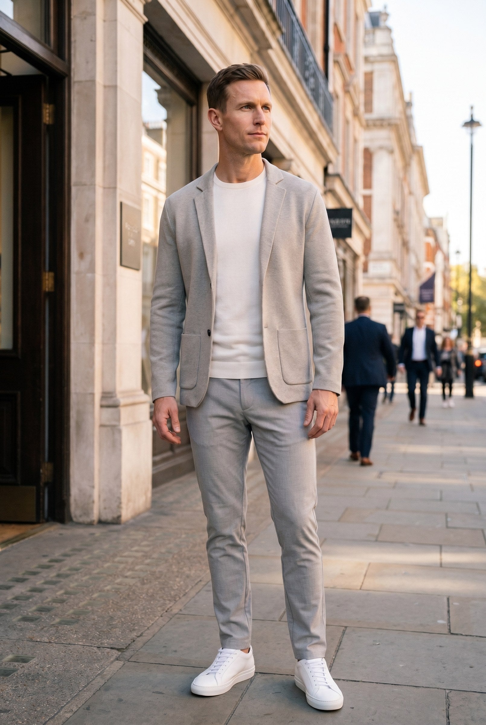 Men's Knitted Deconstructed Blazer | Blackstone London
