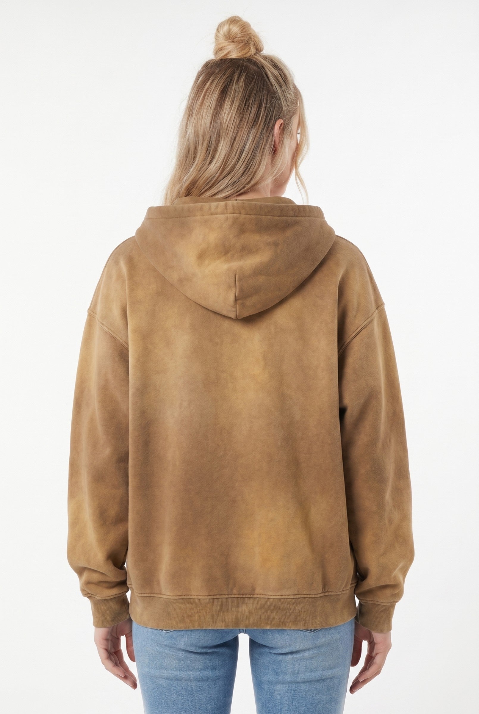 Women's Acid Wash Zip Hoodie | Blackstone London