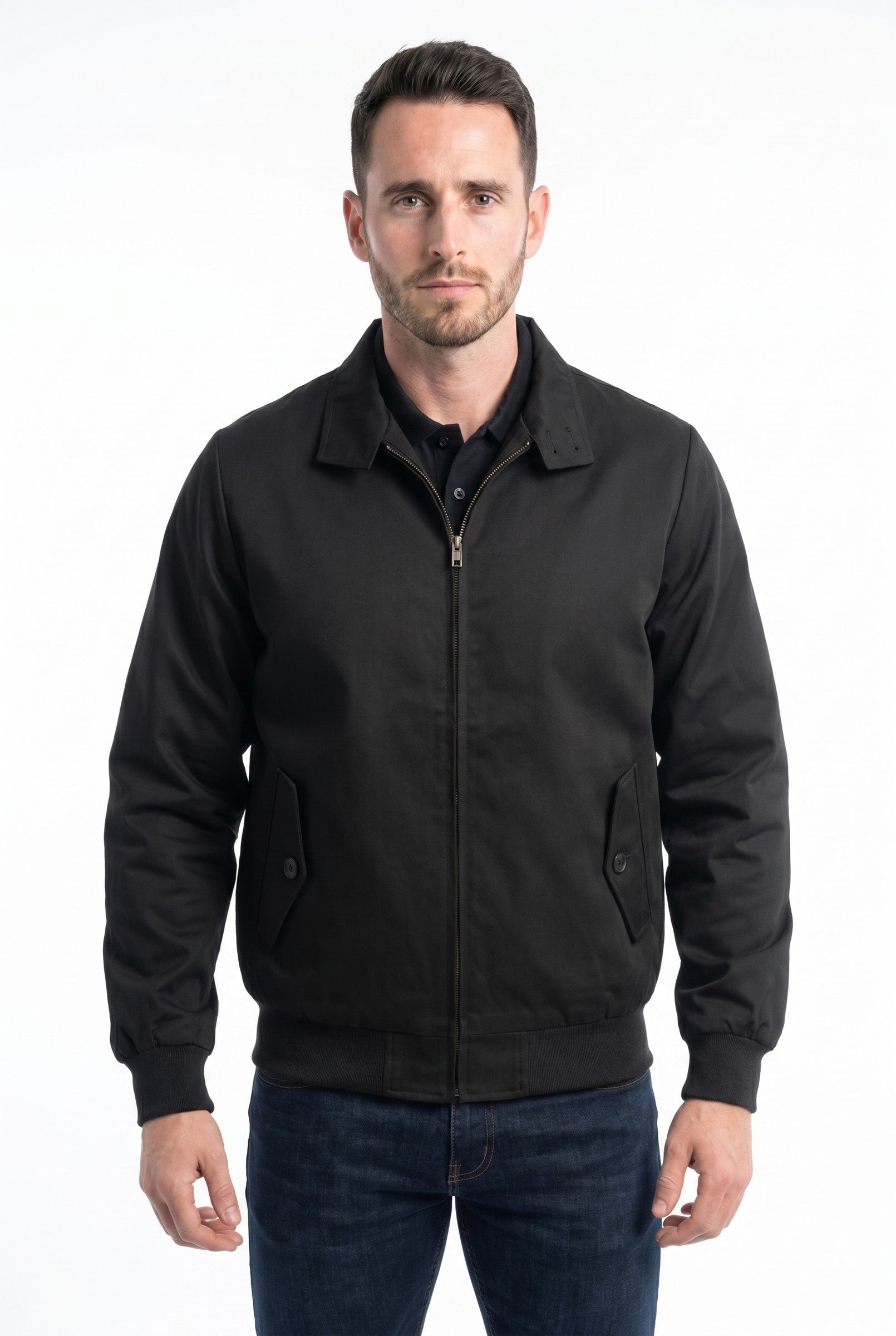 Men's Premium Tartan-Lined Harrington Jacket | Blackstone London