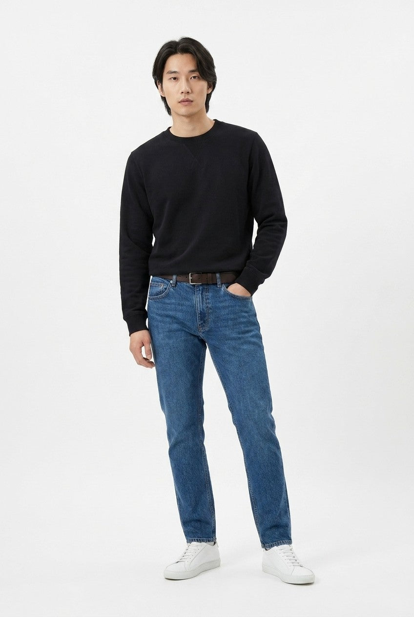 Men's Loopback Crewneck Sweatshirt | Blackstone London