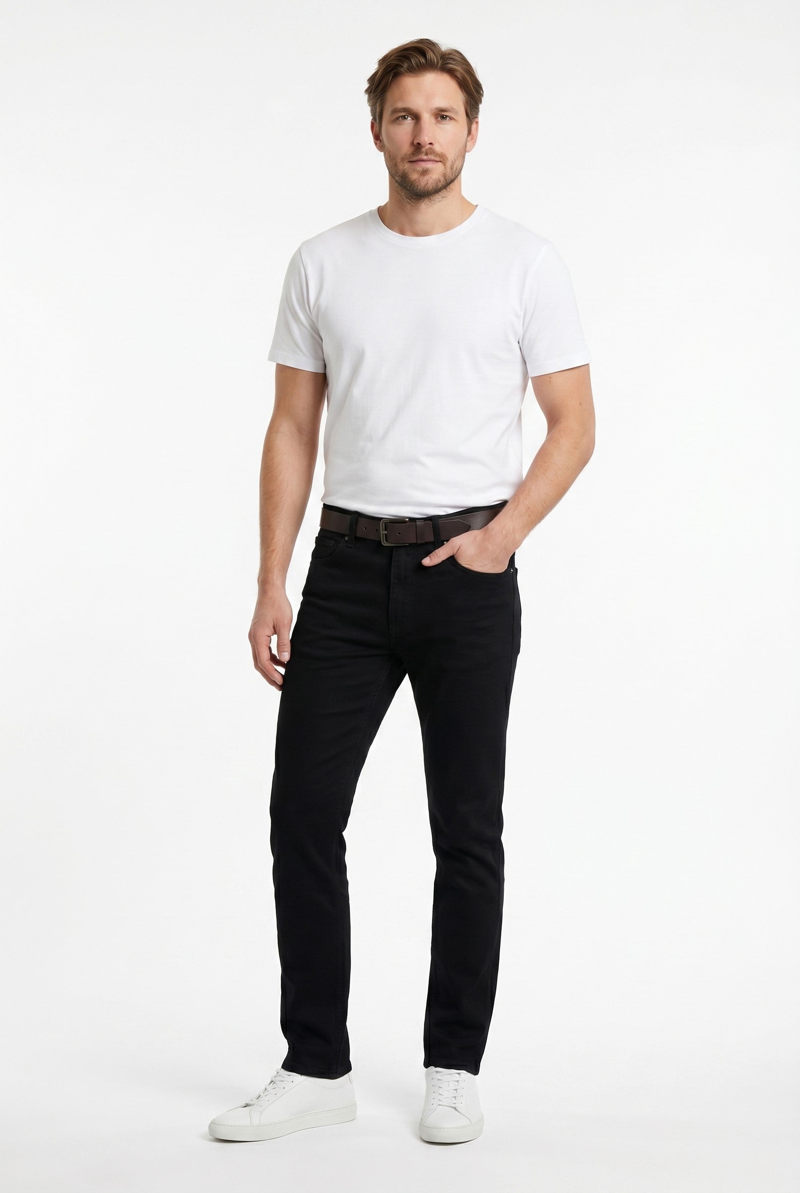 Men's Slim Tapered Stretch Denim Jeans | Blackstone London