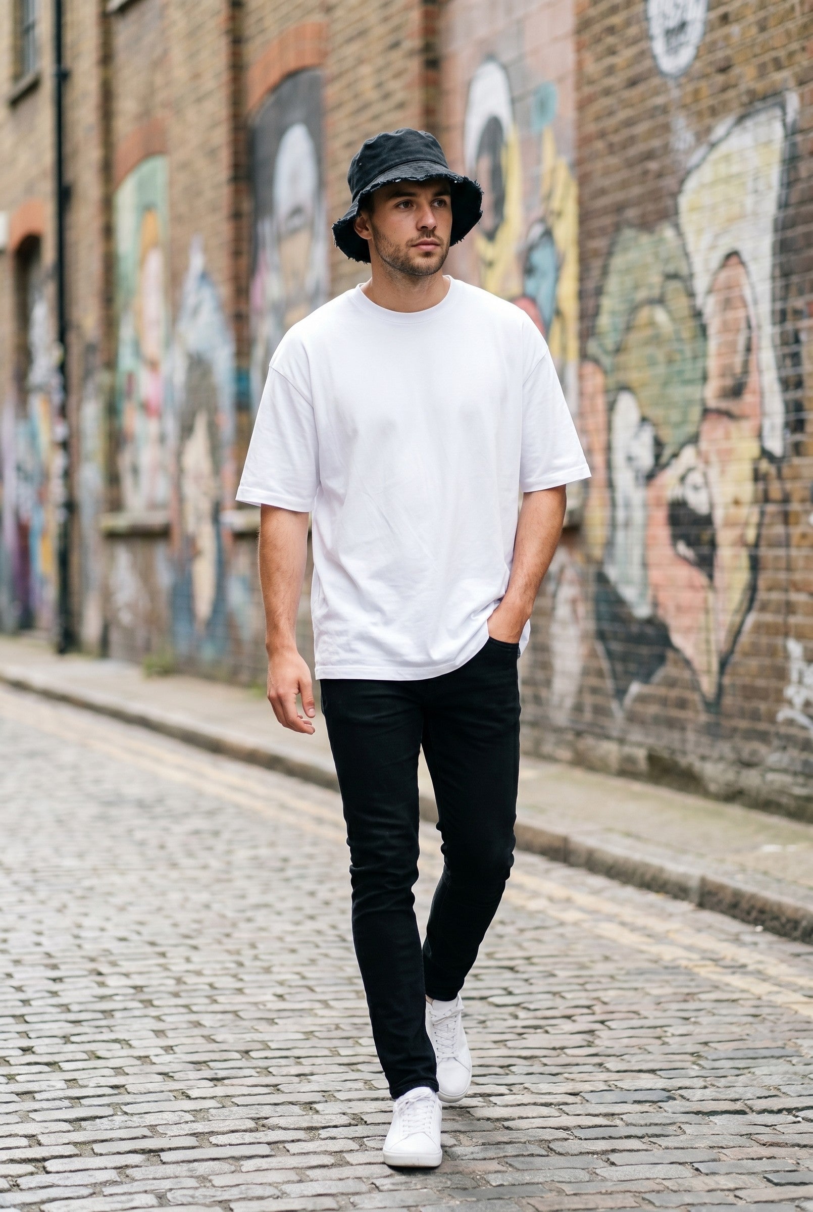 Men's Distressed Bucket Hat | Blackstone London