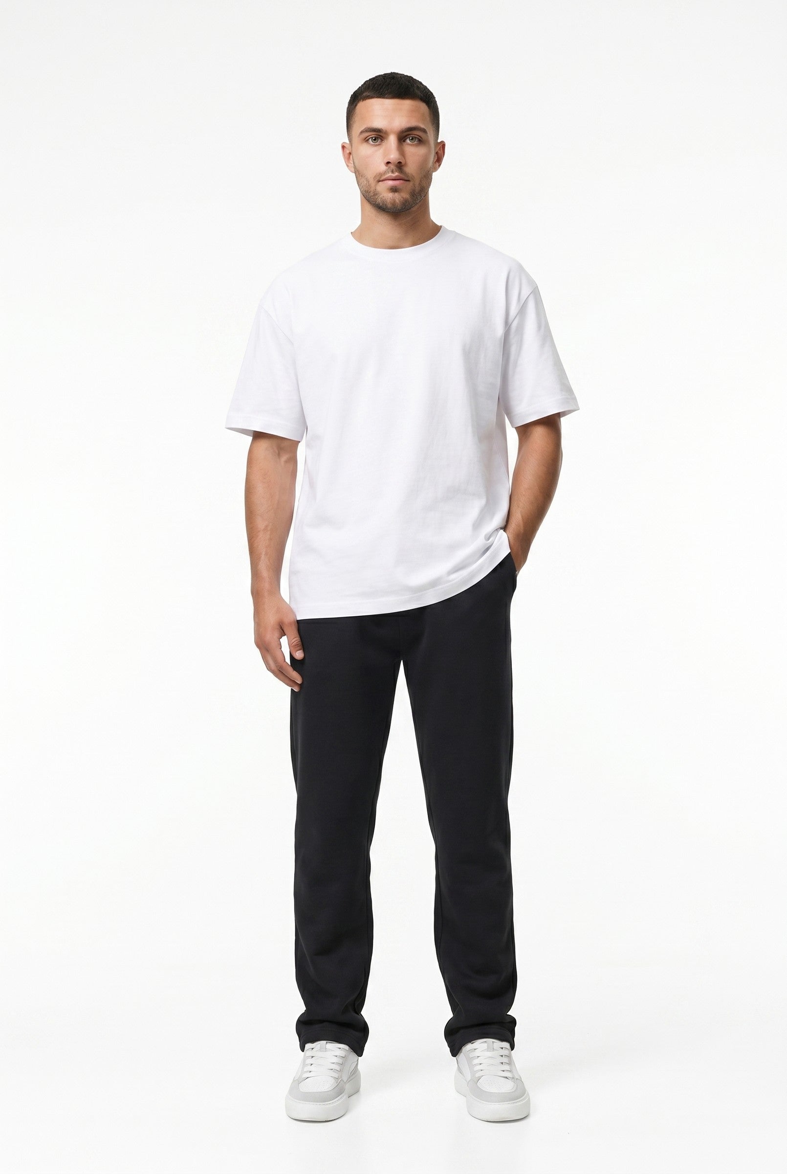 Men's Relaxed Fit Open Hem Joggers | Blackstone London