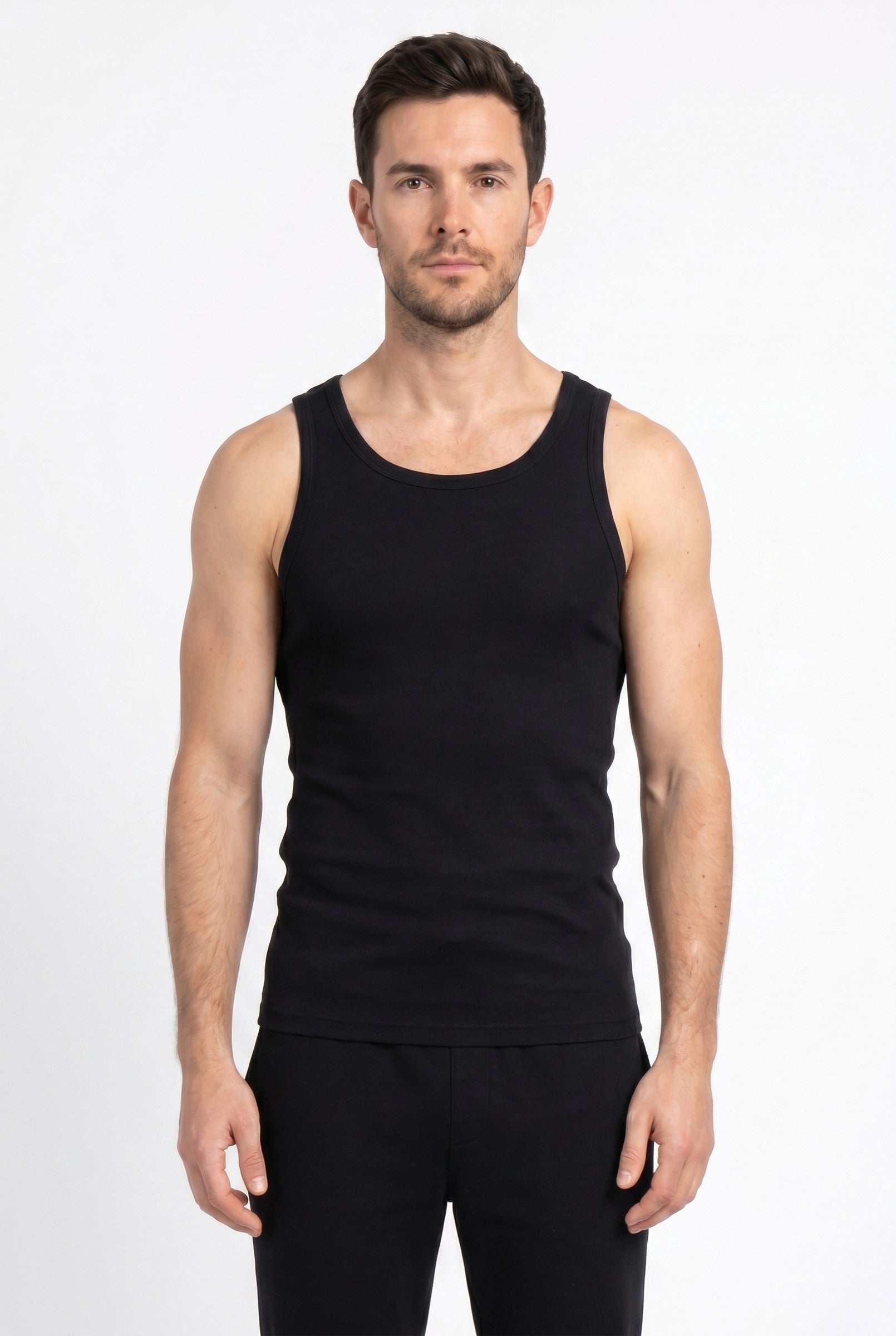Men's Ribbed Cotton Tank Top | Blackstone London