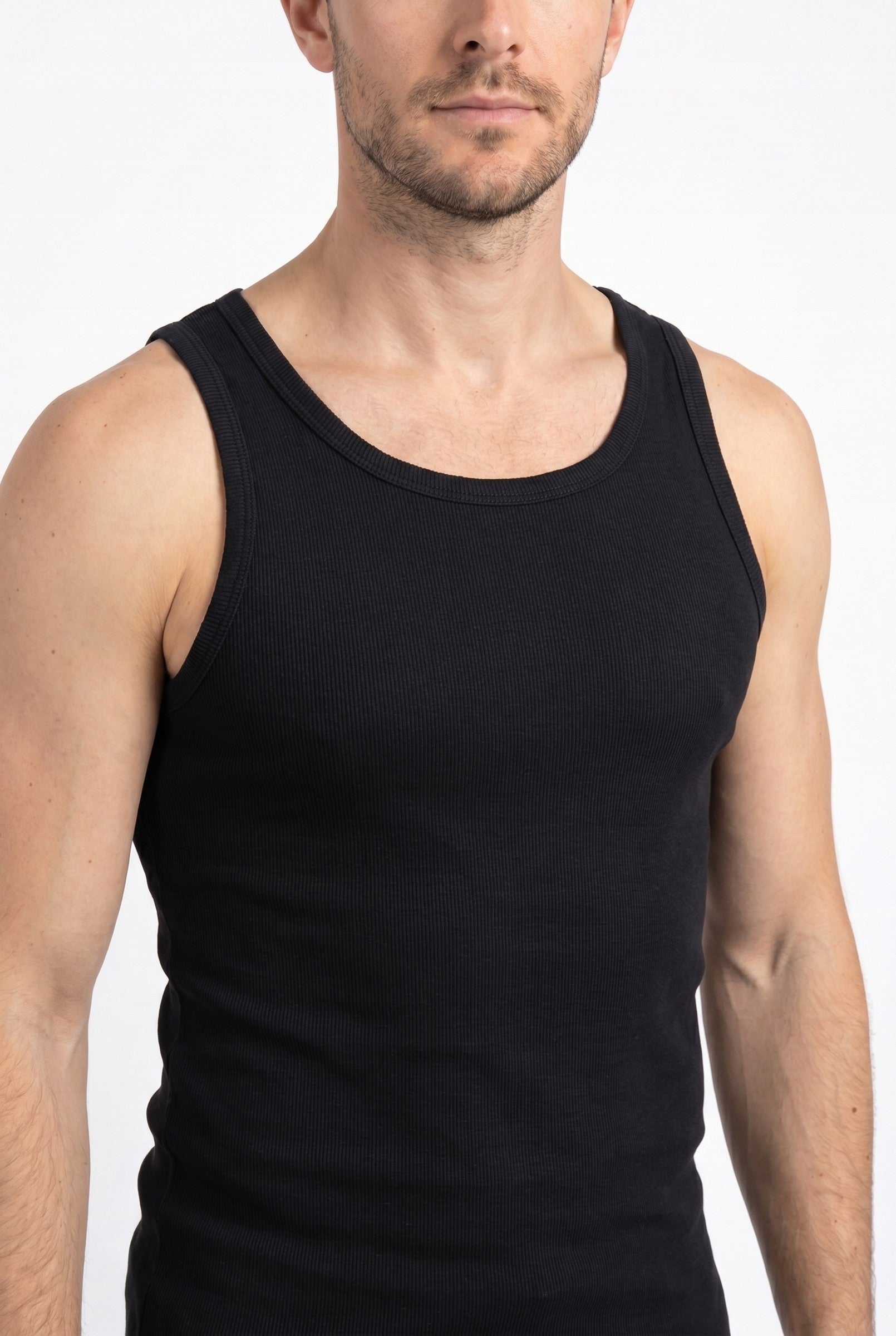 Men's Ribbed Cotton Tank Top | Blackstone London