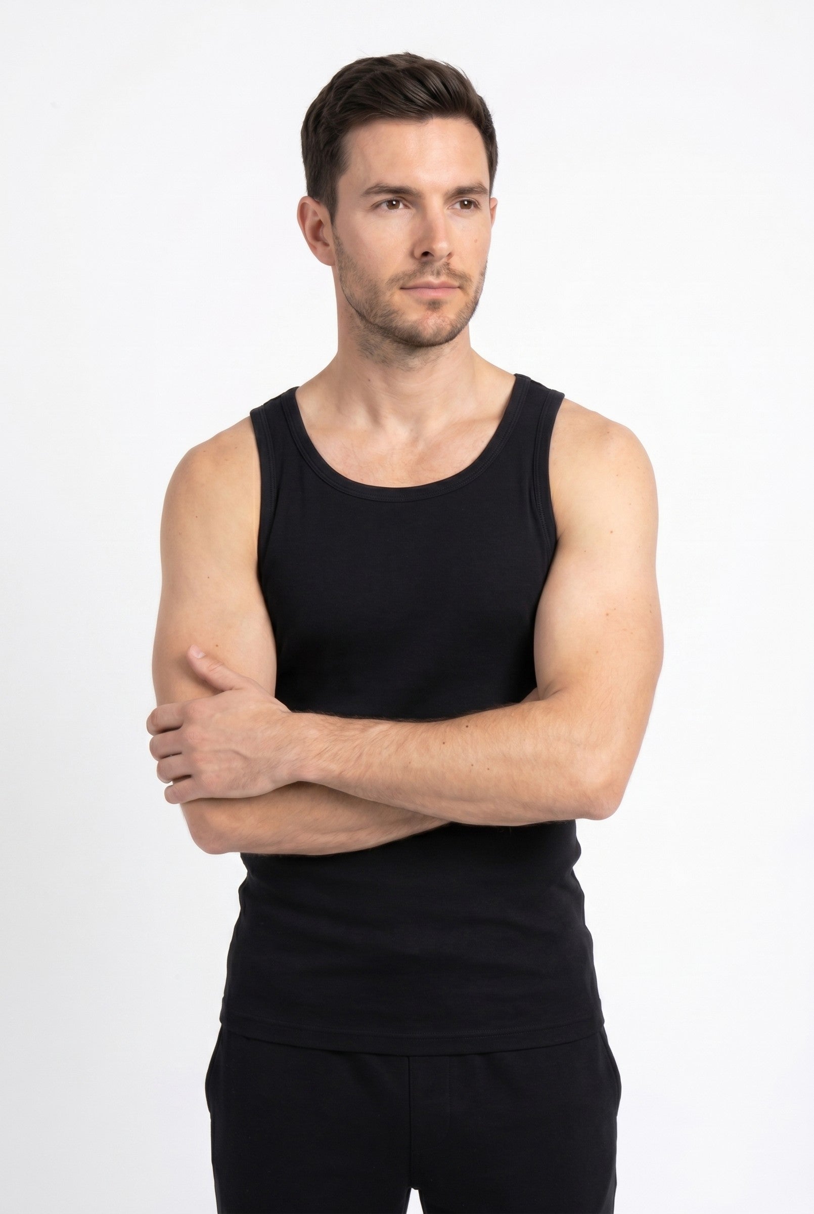 Men's Ribbed Cotton Tank Top | Blackstone London