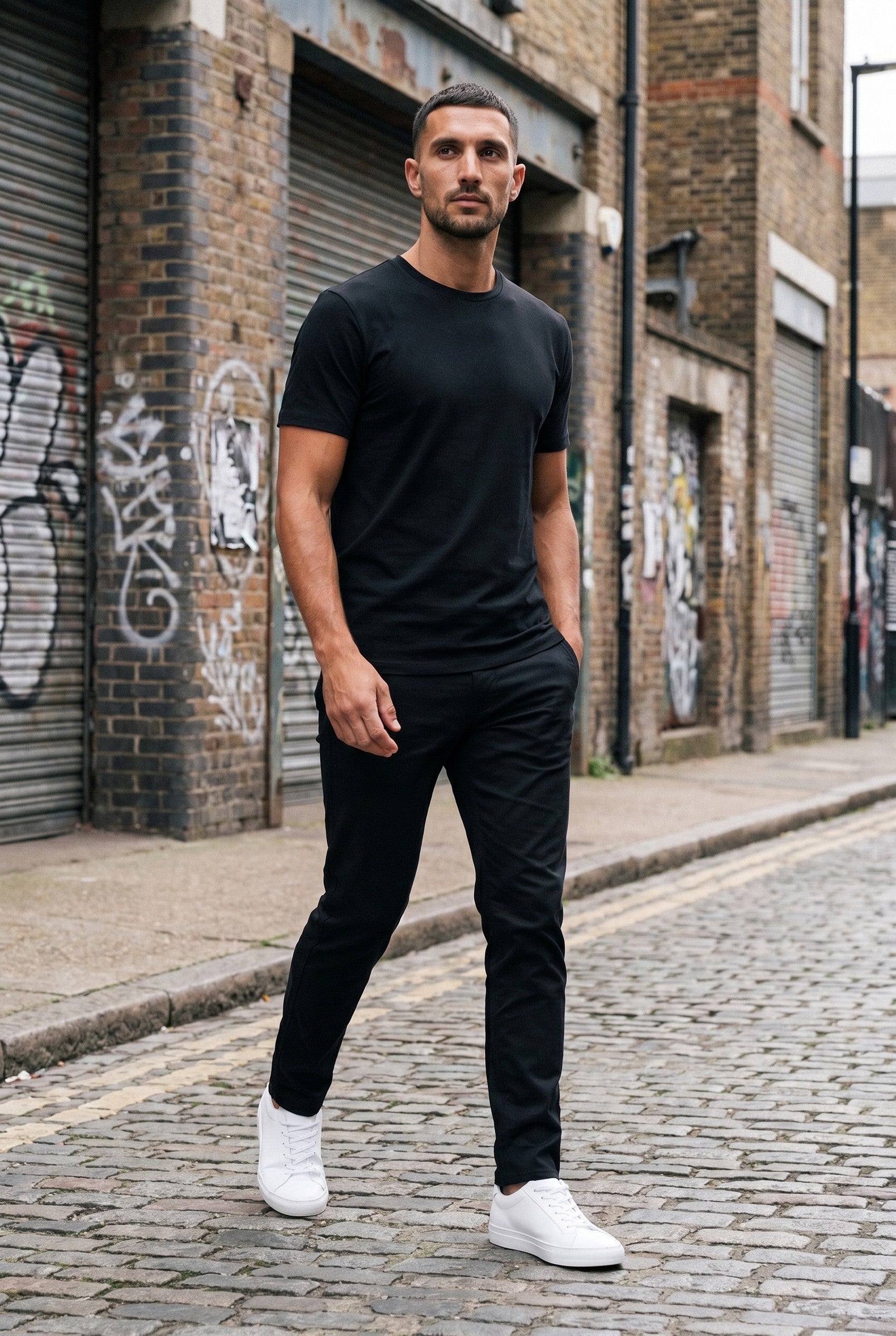 Men's Essential Slim Fit Cotton Stretch T-Shirt | Blackstone London