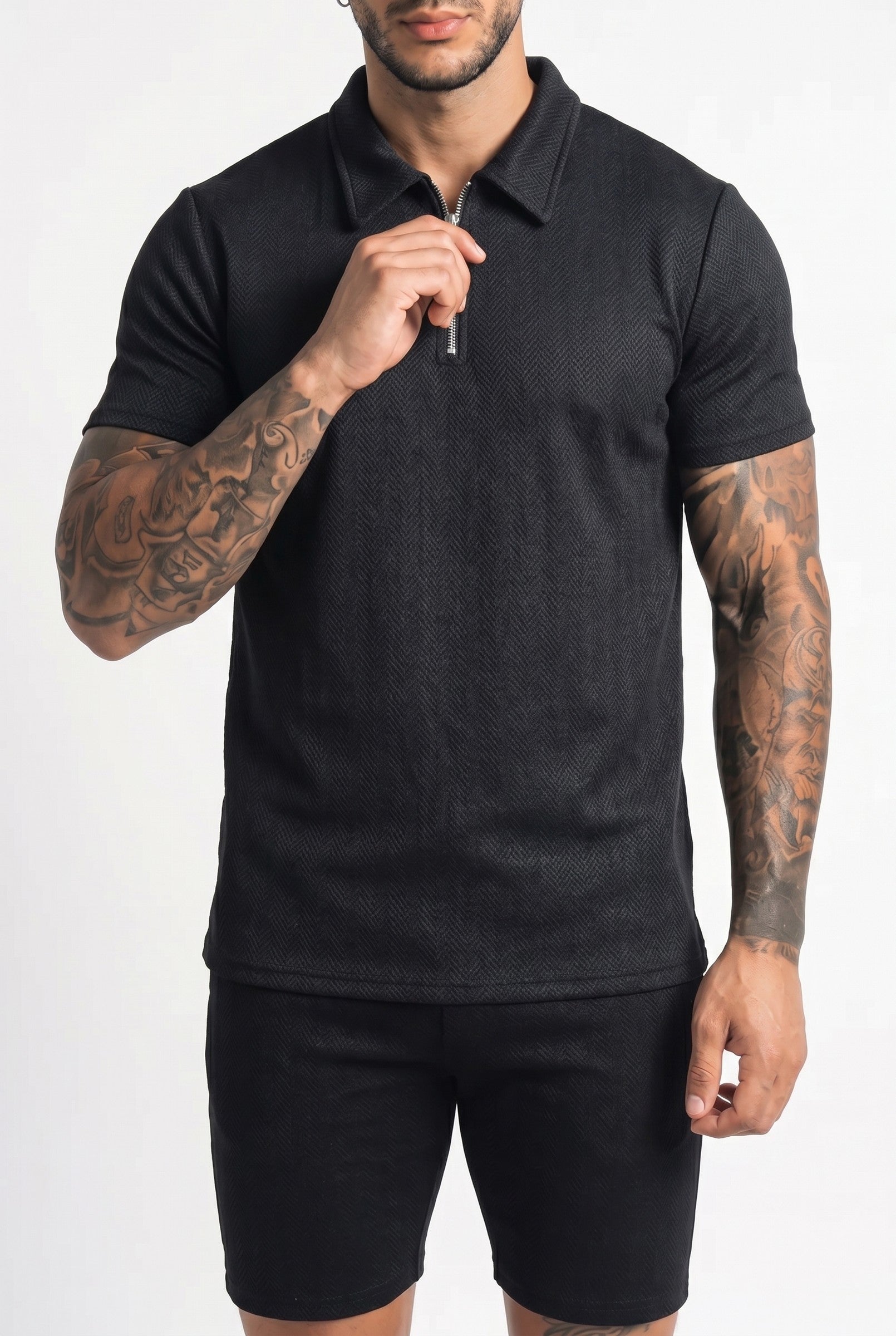 Men's Zig Zag Polo | Blackstone London