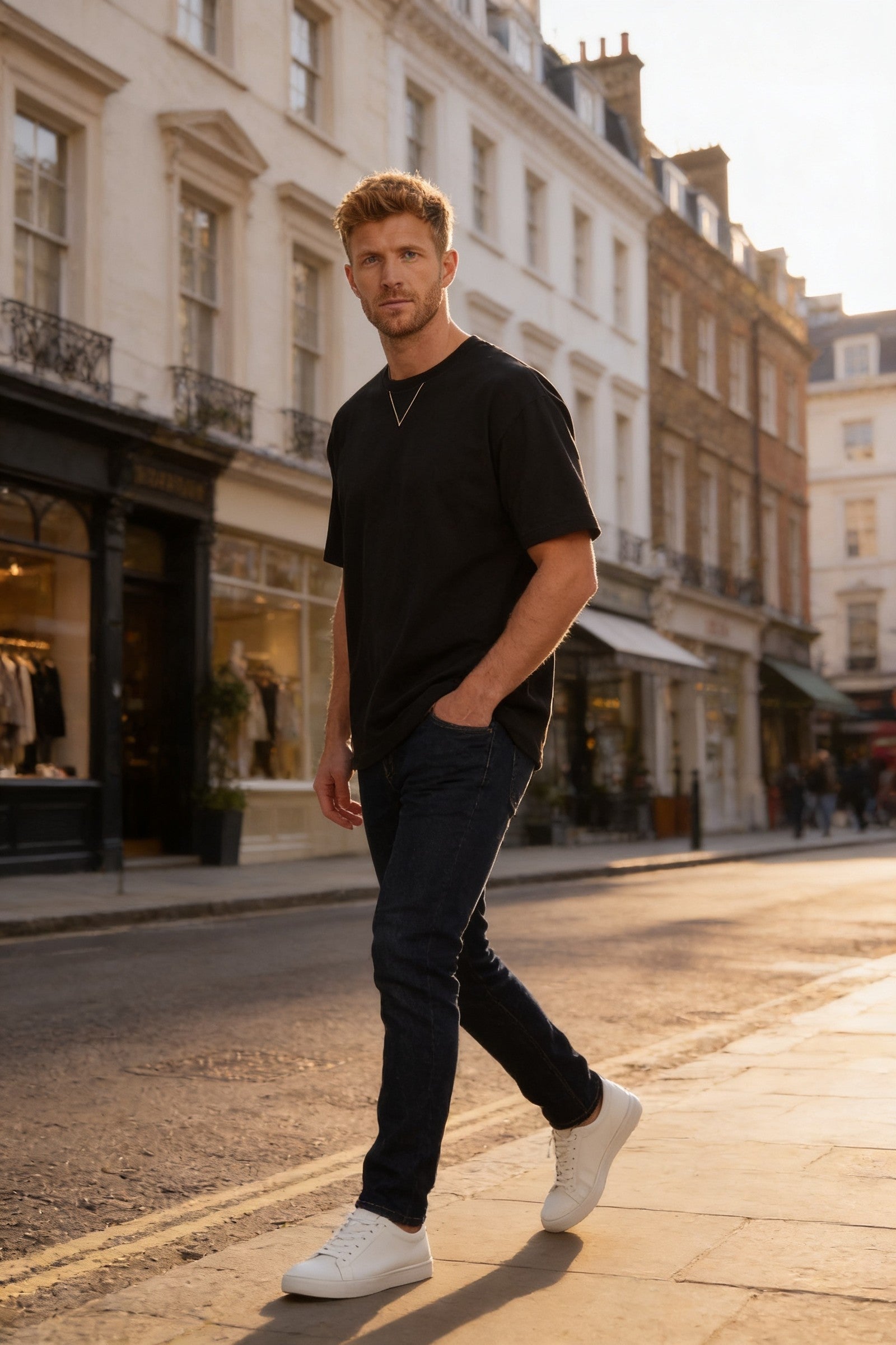 Men's Crew Neck Cotton T-Shirt | Blackstone London