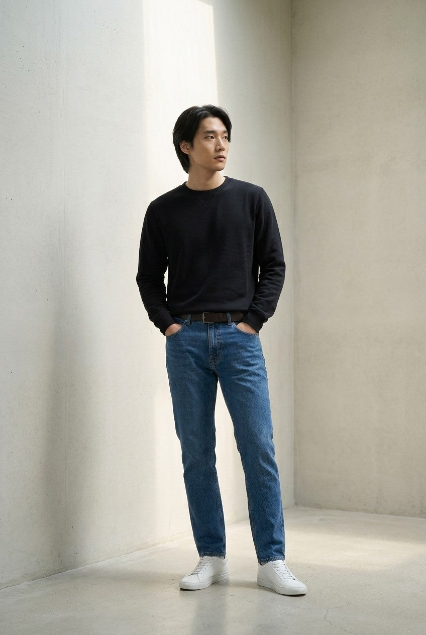 Men's Loopback Crewneck Sweatshirt | Blackstone London