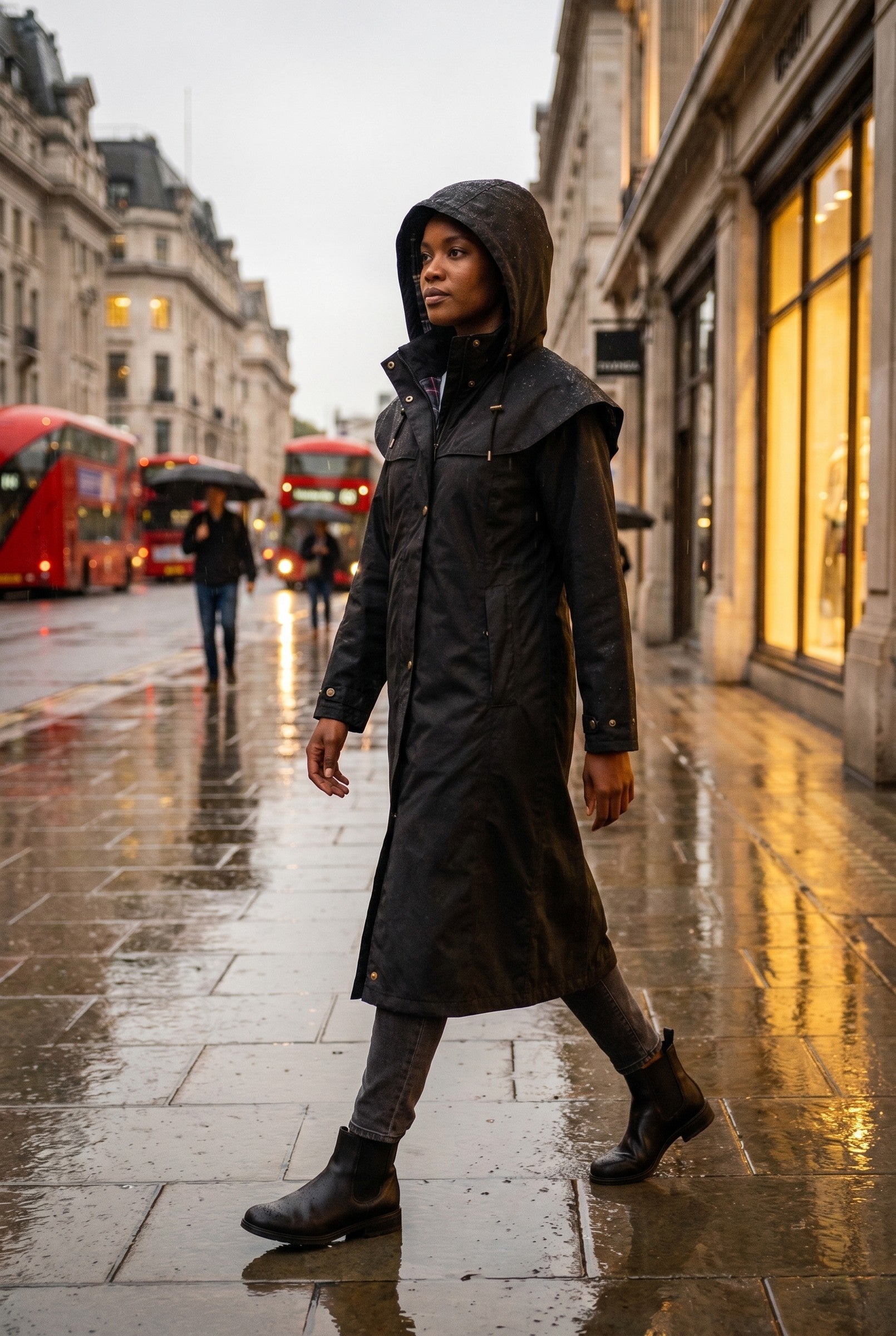 Women's Long Waterproof Raincoat | Blackstone London
