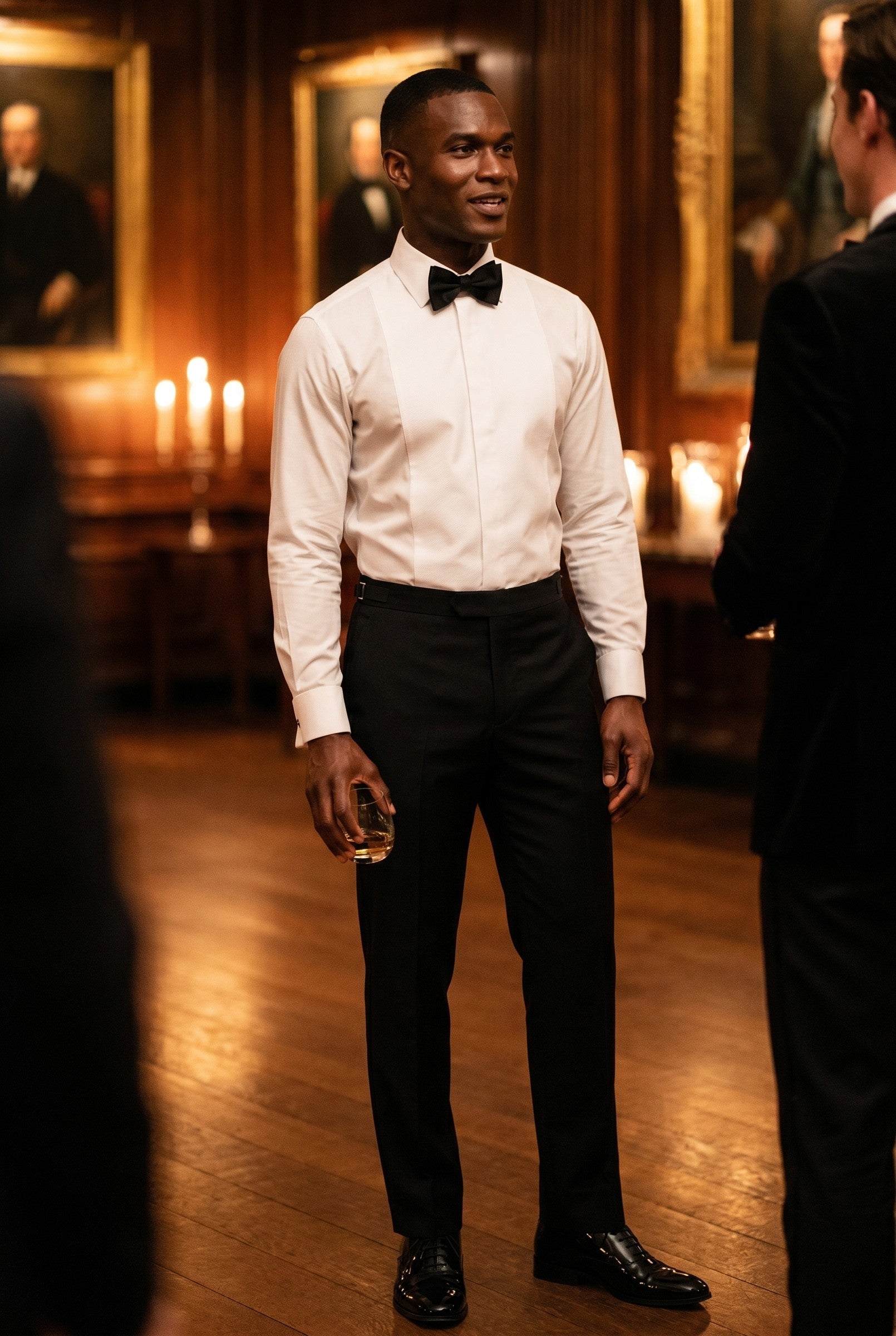Men's Black Classic Tuxedo Trousers | Blackstone London