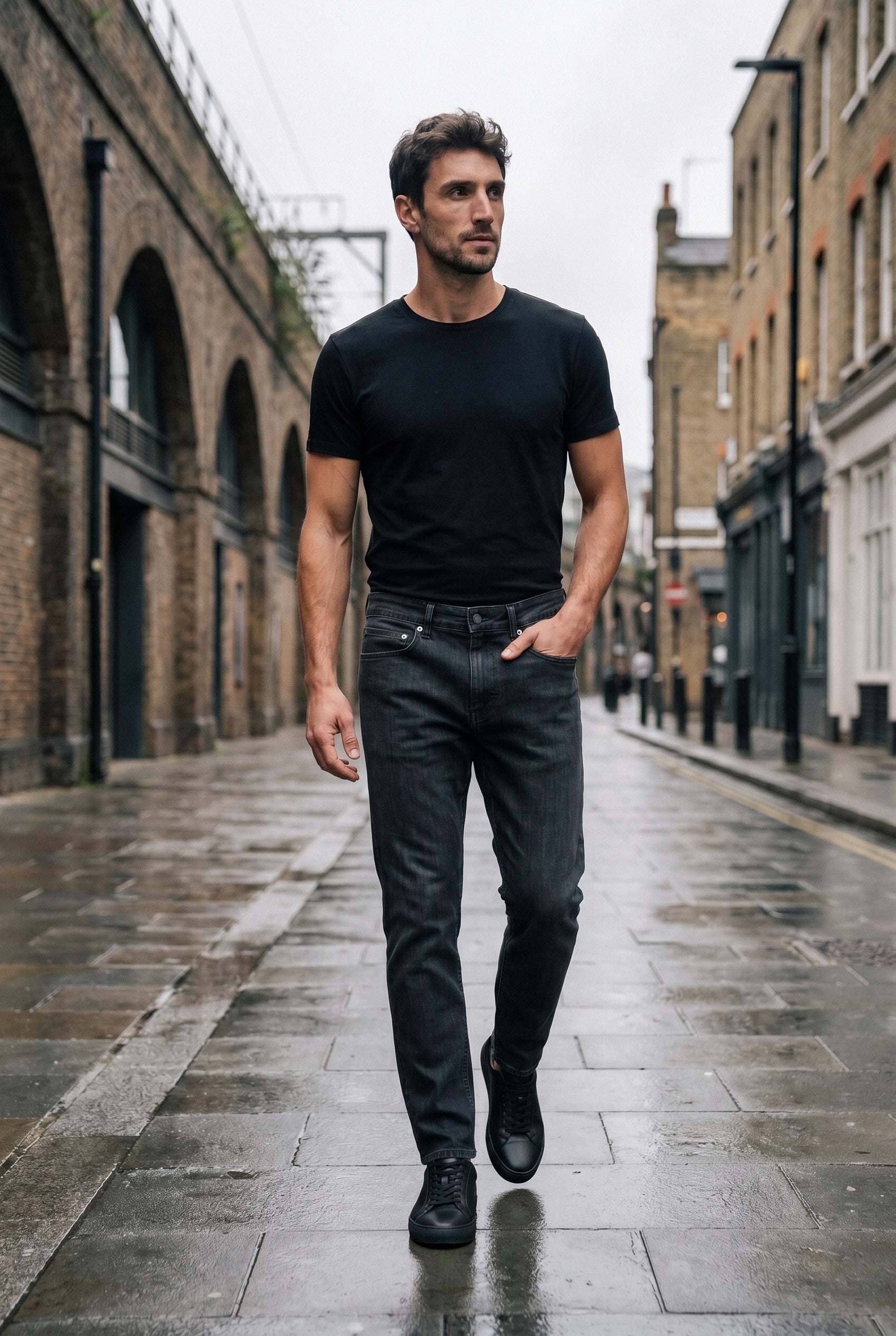 Men's Slim Fit Stretch Jeans | Blackstone London