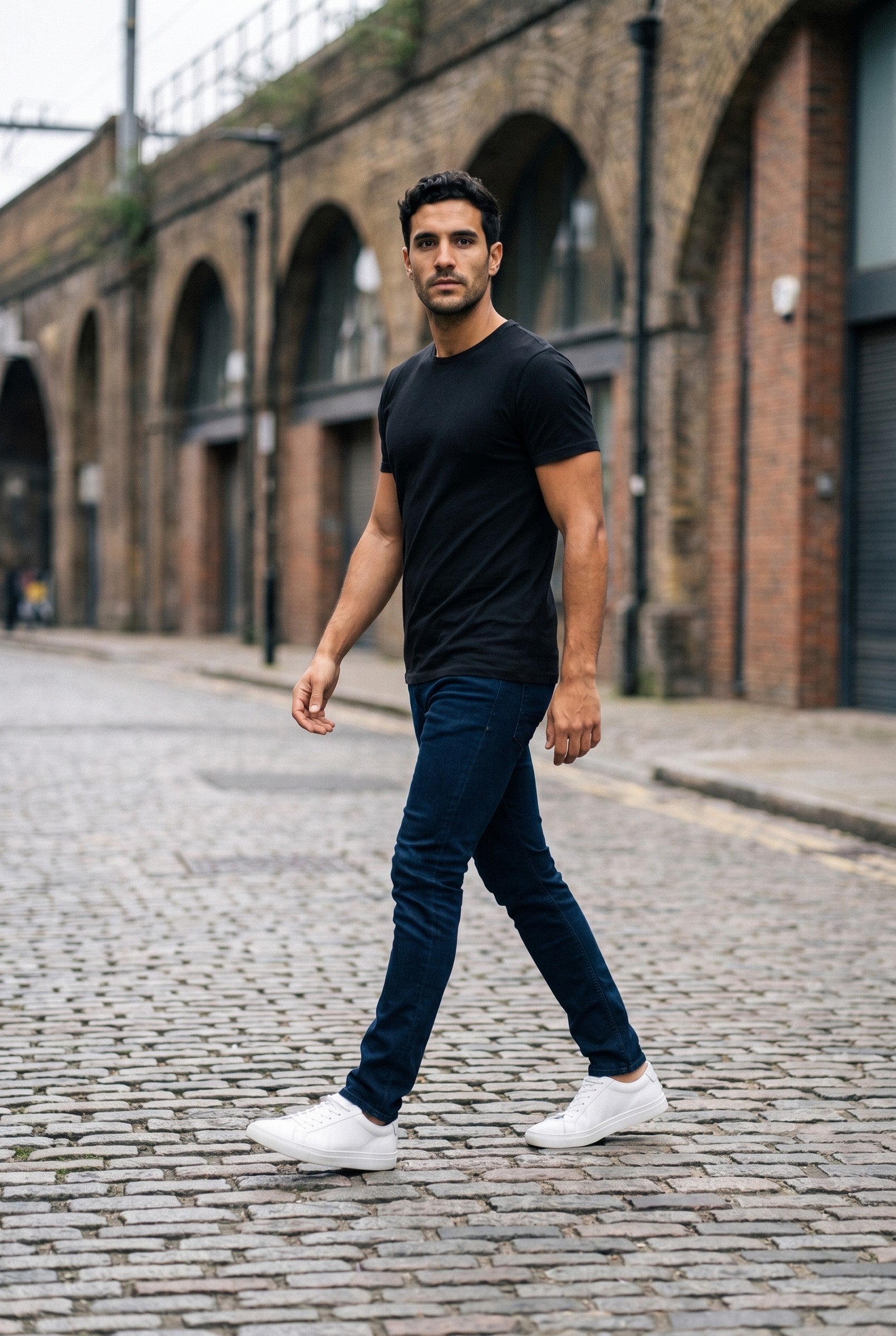 Men's Crew Neck Cotton Tee | Blackstone London