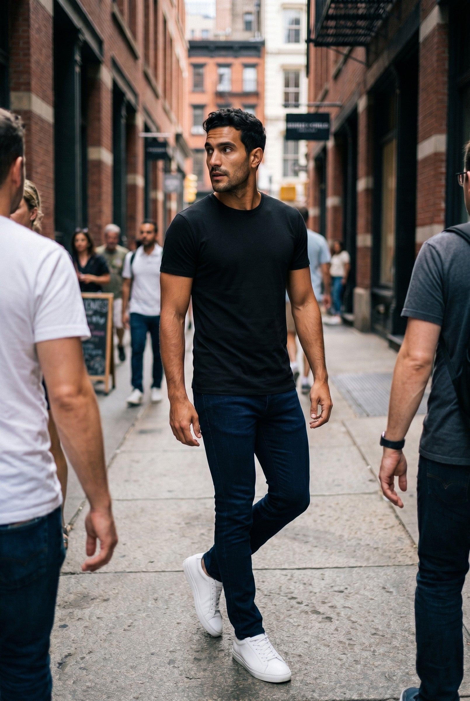 Men's Crew Neck Cotton Tee | Blackstone London