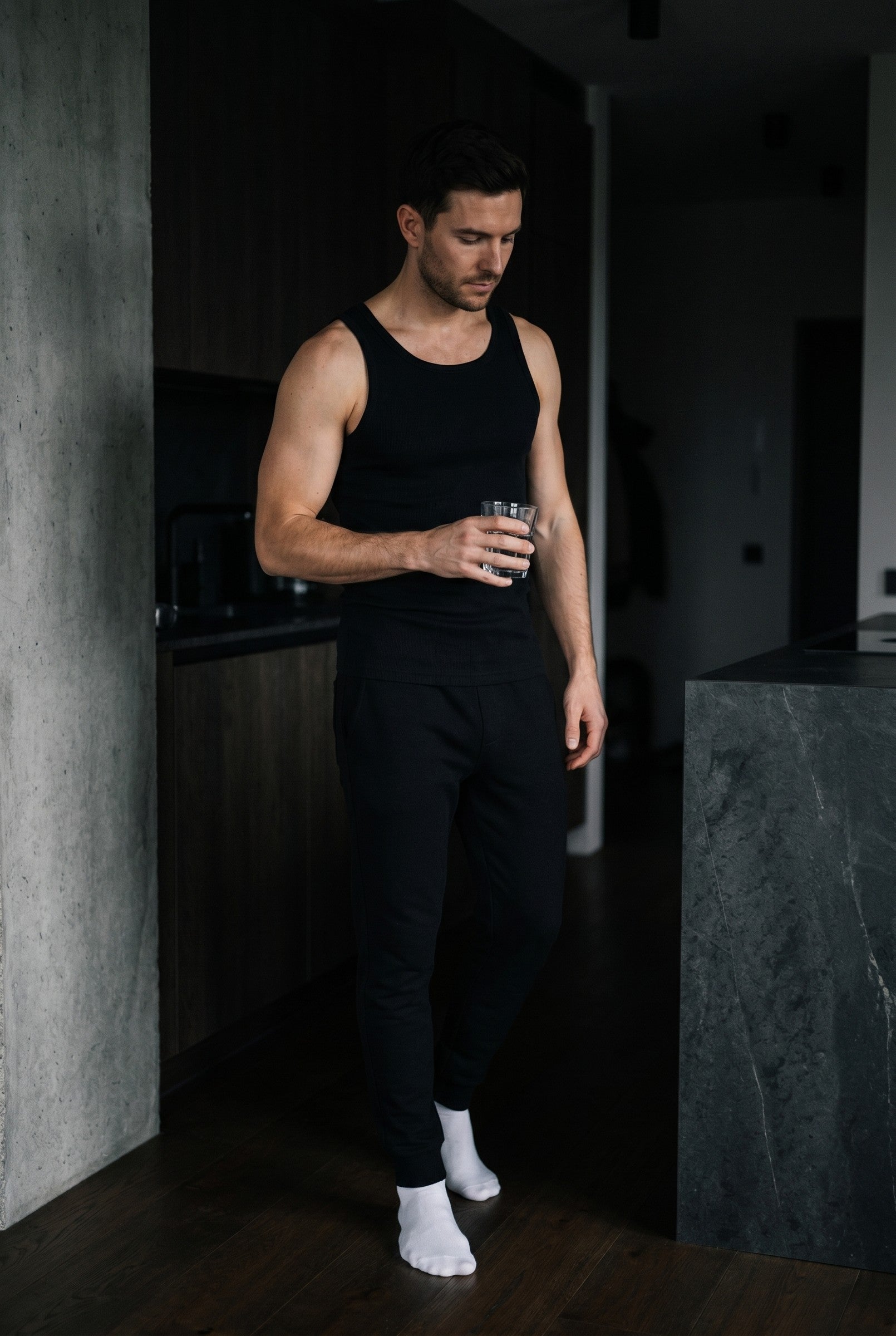 Men's Ribbed Cotton Tank Top | Blackstone London