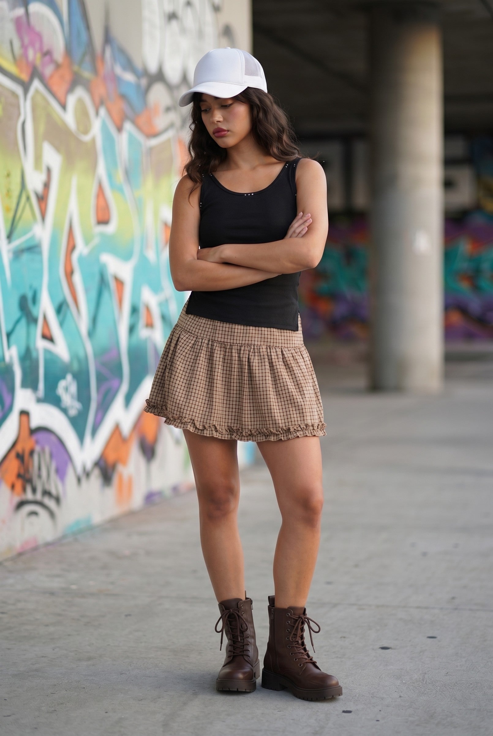 Women's Stud Detail Ribbed Tank | Blackstone London