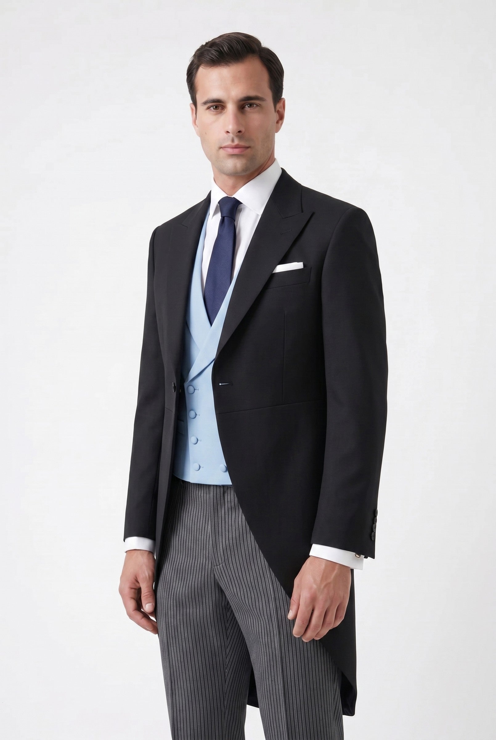 Men's Black Morning Coat | Blackstone London