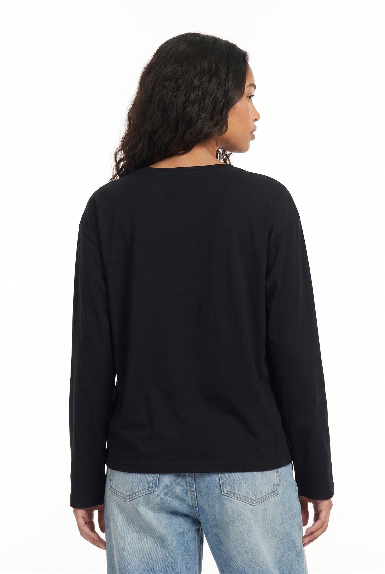Women's Cross Detail Oversized Long Sleeve Top | Blackstone London