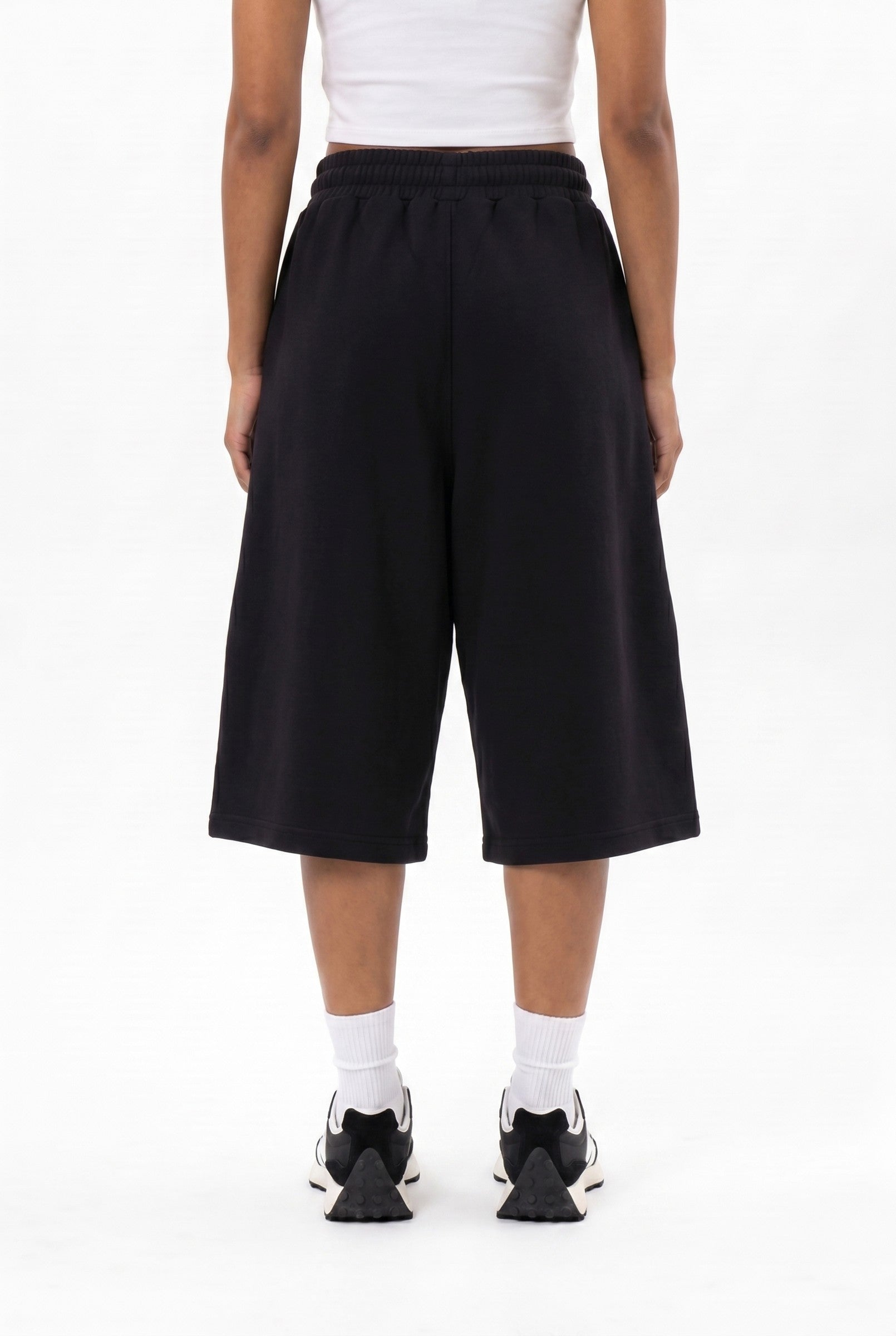 Women's Pleated Baggy Sweat Shorts | Blackstone London