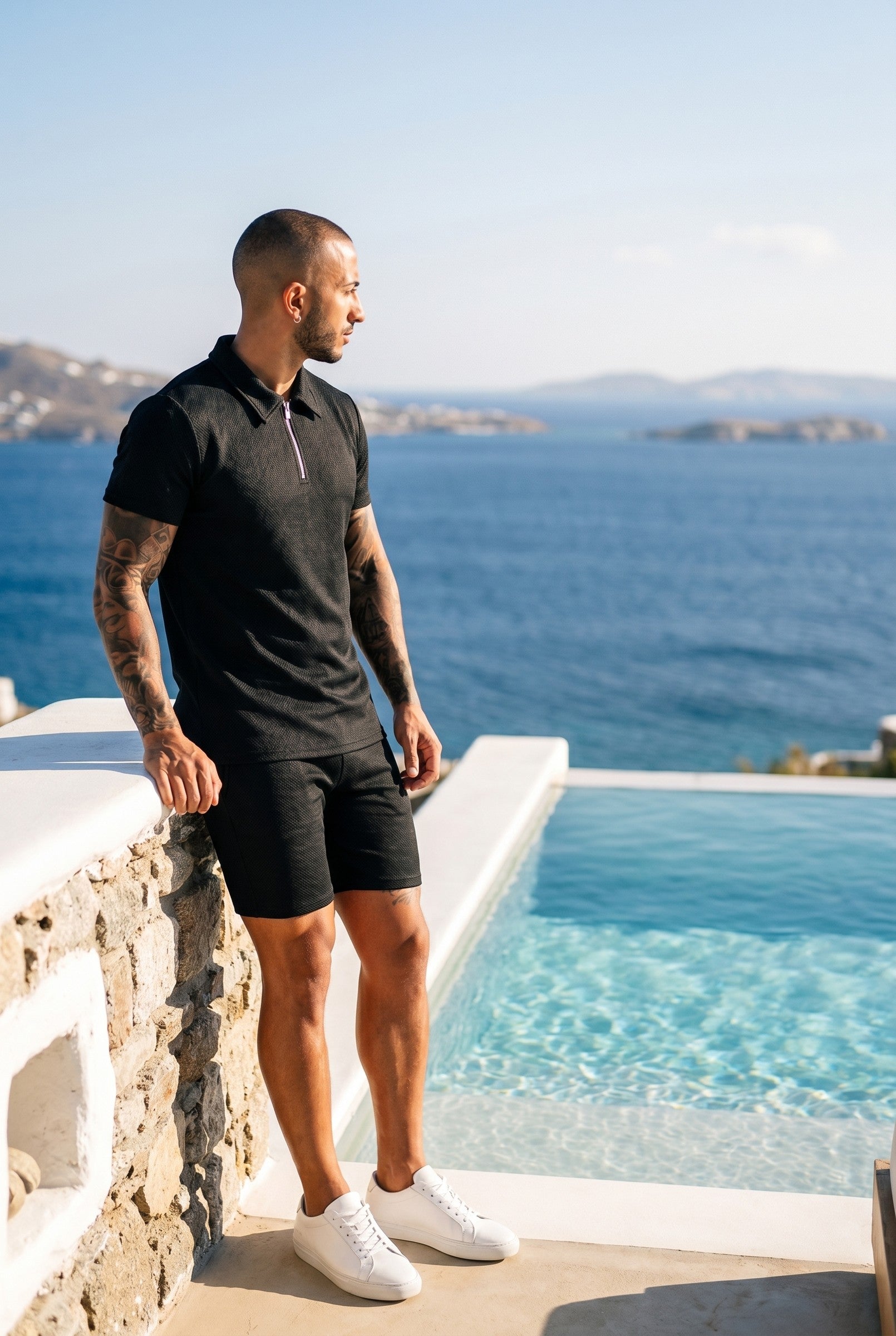 Men's Zig Zag Polo | Blackstone London