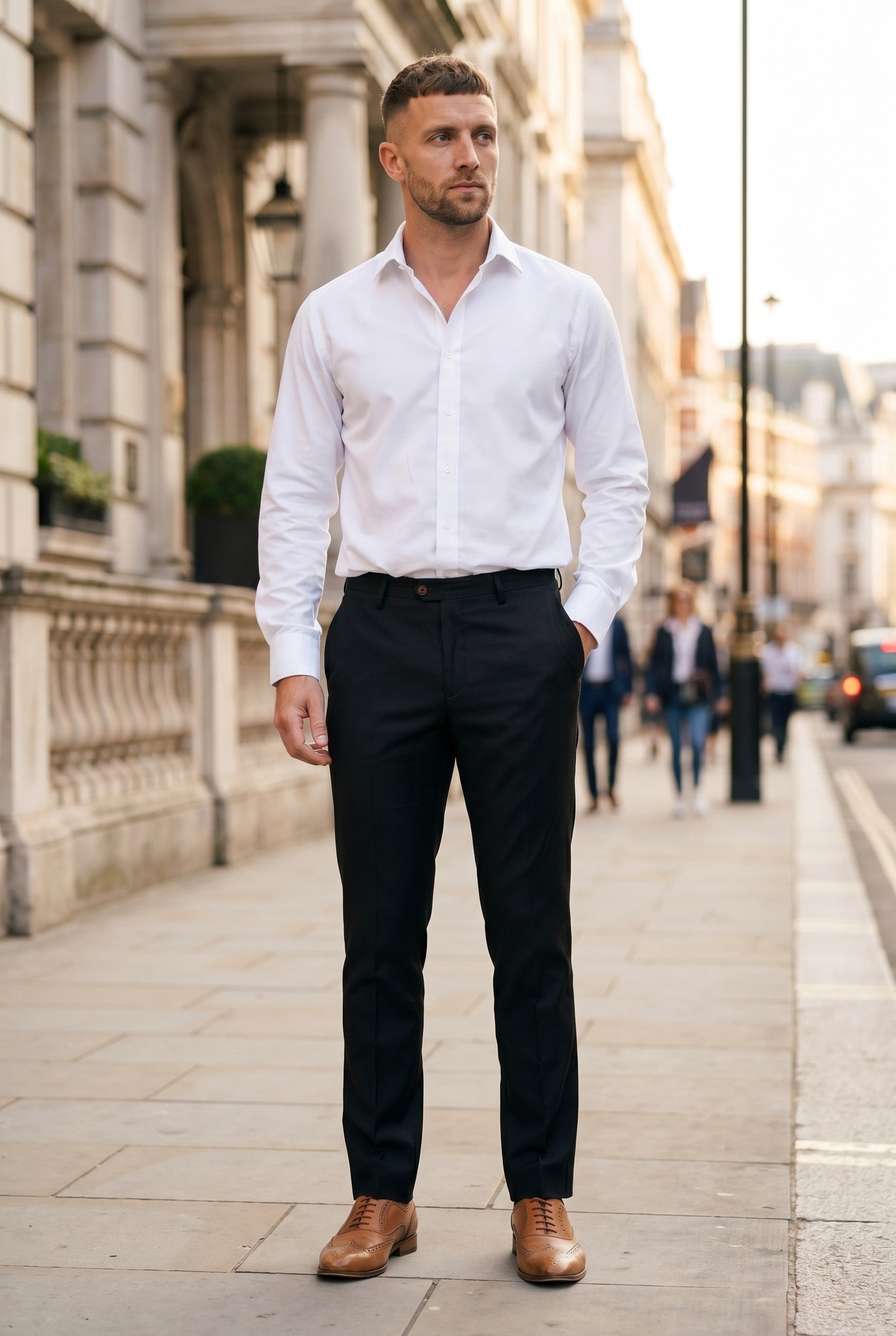 Men's Slim Fit Tailored Trousers | Blackstone London
