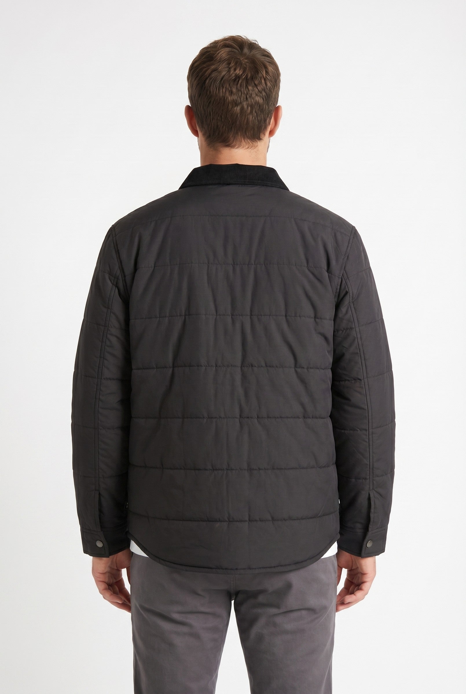 Men's Black Quilted Shacket | Blackstone London