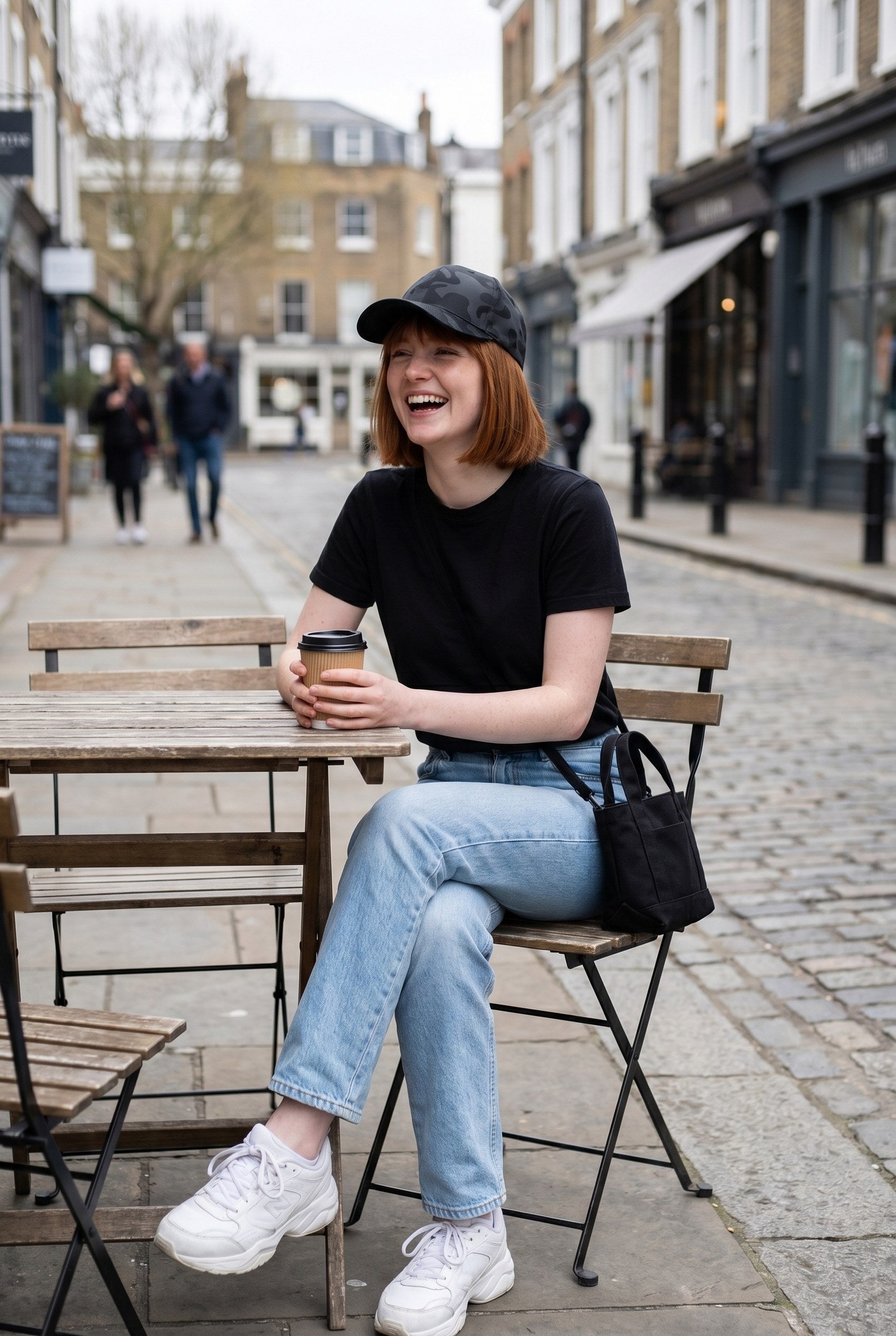 Men's Black Tonal Camo Cap | Blackstone London