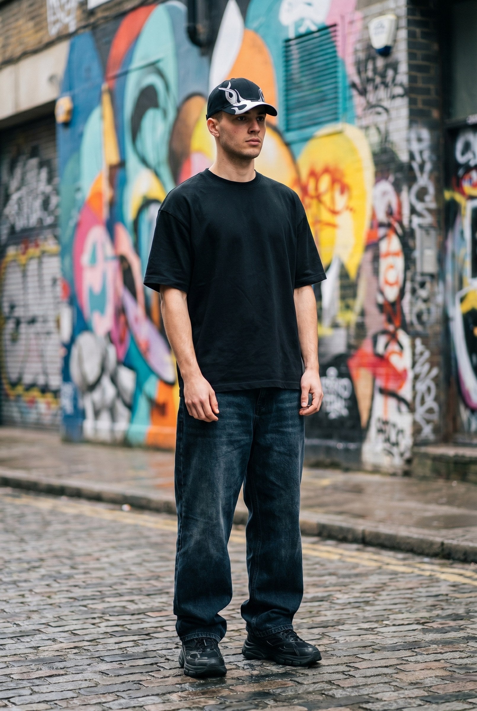 Men's Flame Embroidered Cap | Blackstone London