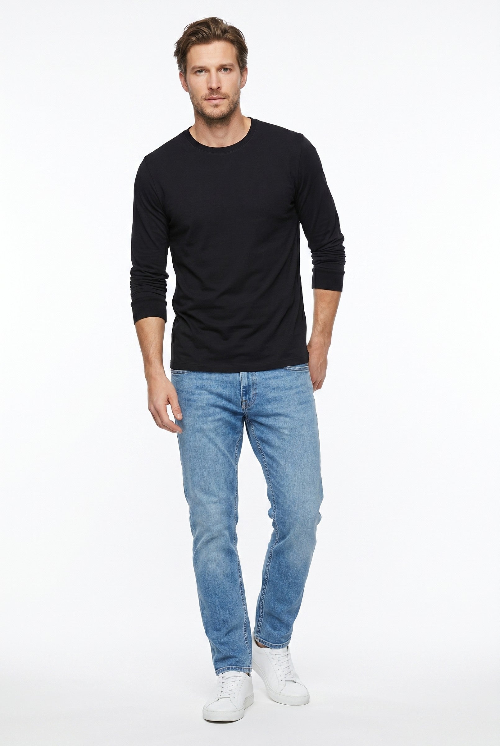 Men's Long-Sleeve Modal T-Shirt | Blackstone London