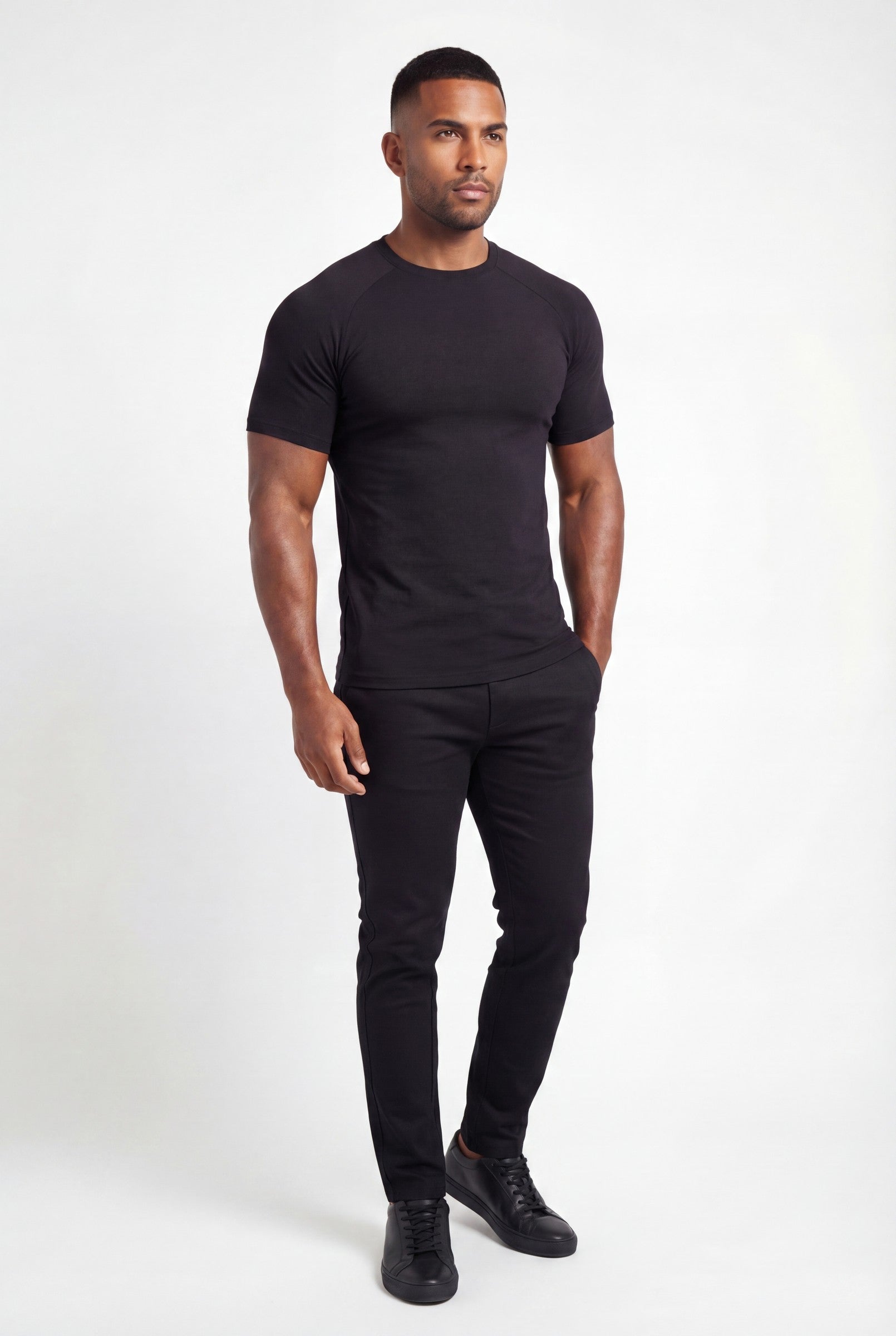 Men's Muscle Fit Crewneck T-Shirt | Blackstone London