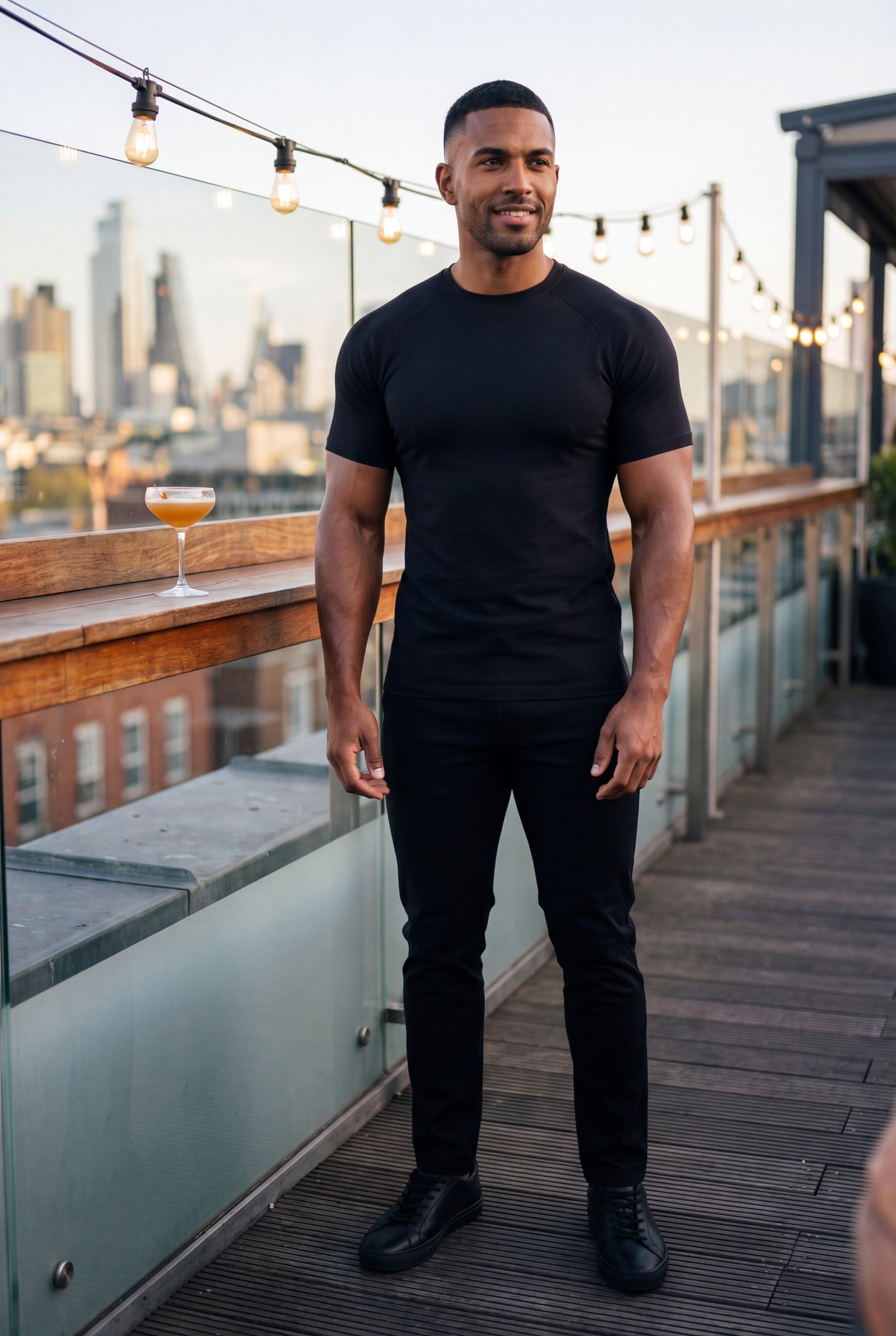 Men's Muscle Fit Crewneck T-Shirt | Blackstone London