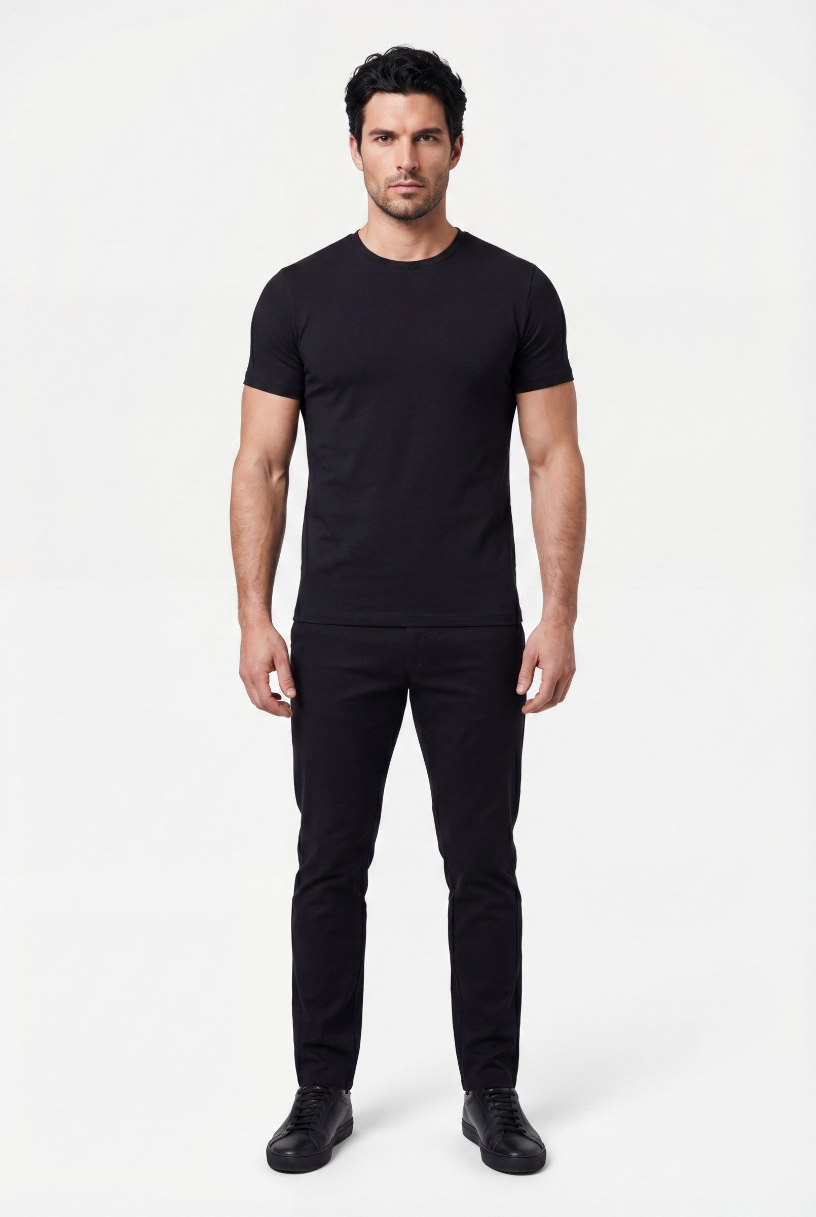 Men's Mercerised Cotton Crewneck T-Shirt | Blackstone London