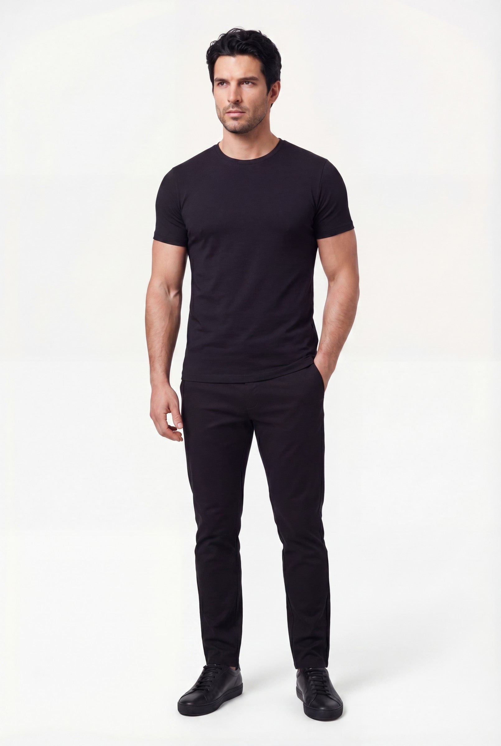Men's Mercerised Cotton Crewneck T-Shirt | Blackstone London