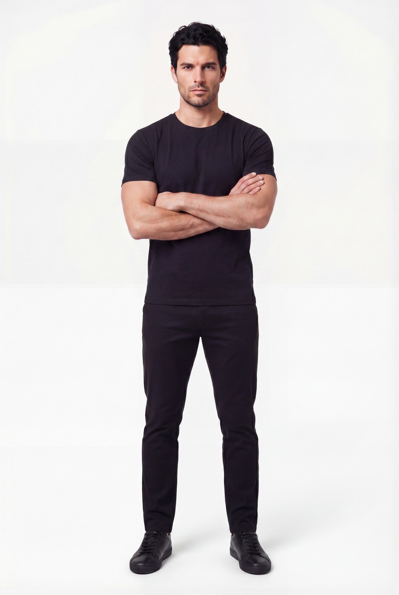 Men's Mercerised Cotton Crewneck T-Shirt | Blackstone London